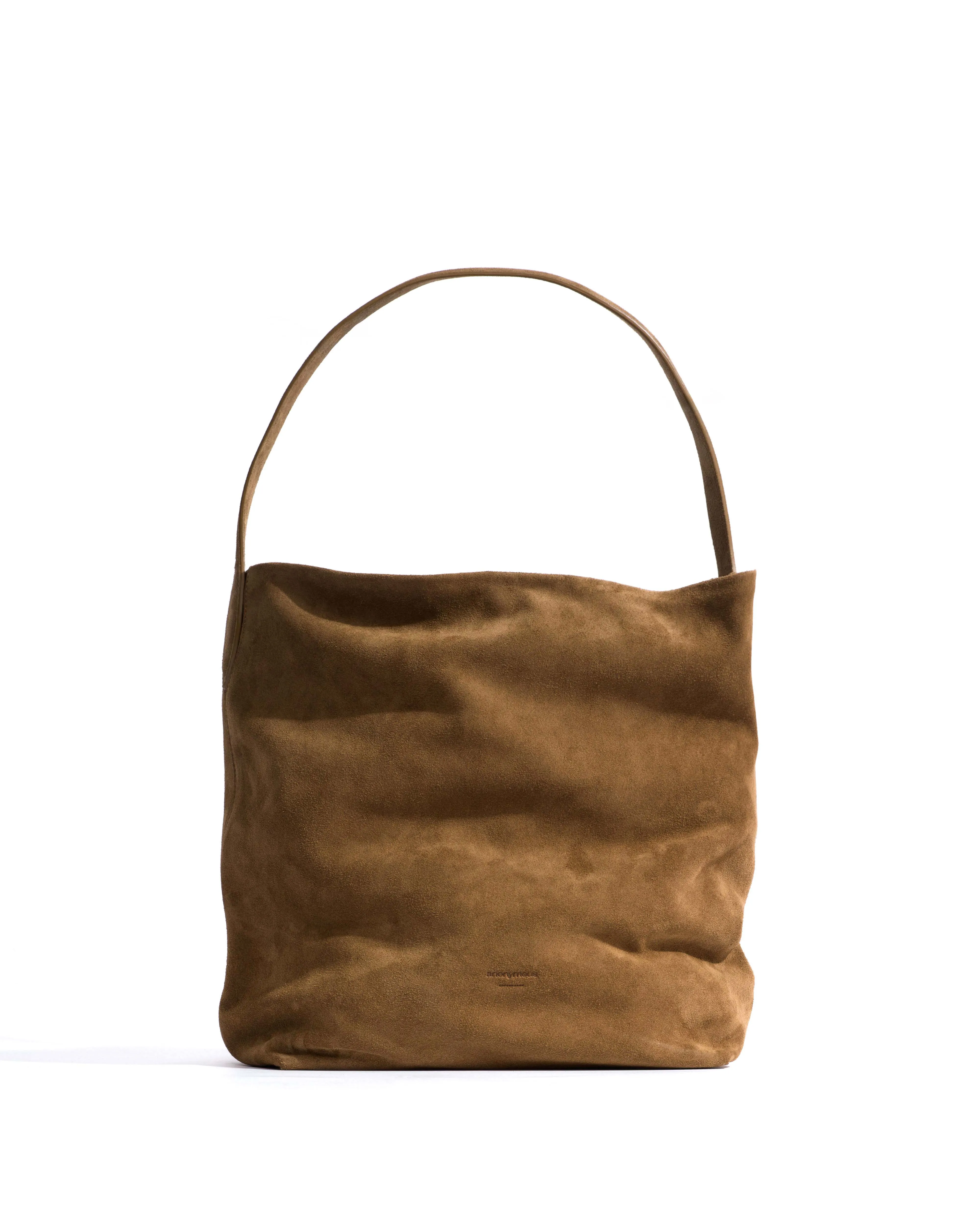 Versa slouchy everyday bag Calf suede Cinnamon sold by Anonymous Copenhagen