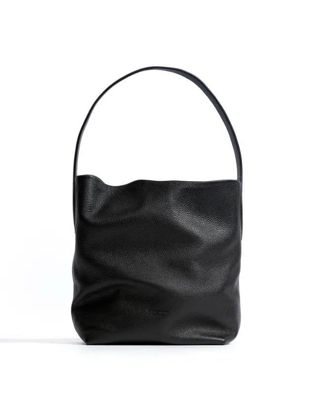 Versa slouchy petite bag Pebbled soft calf Black sold by Anonymous Copenhagen