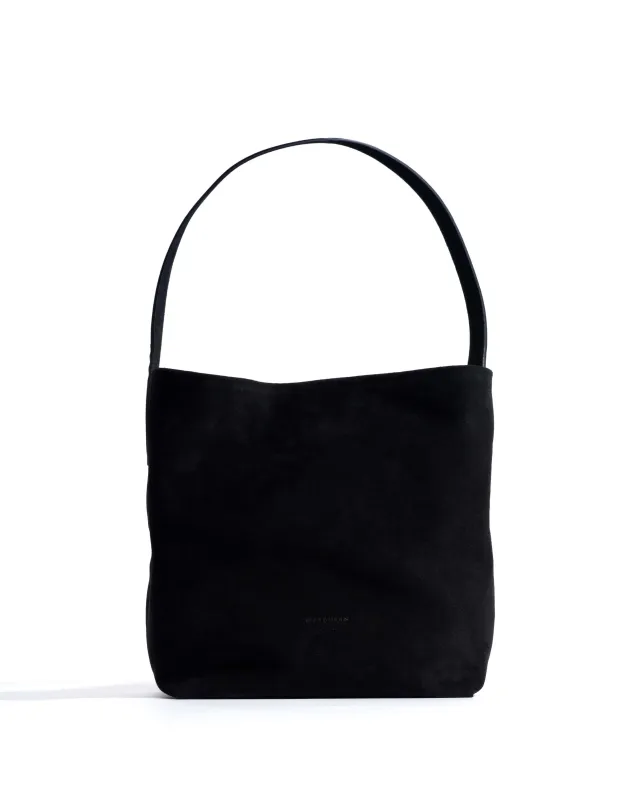 Versa slouchy petite bag Calf suede Black sold by Anonymous Copenhagen