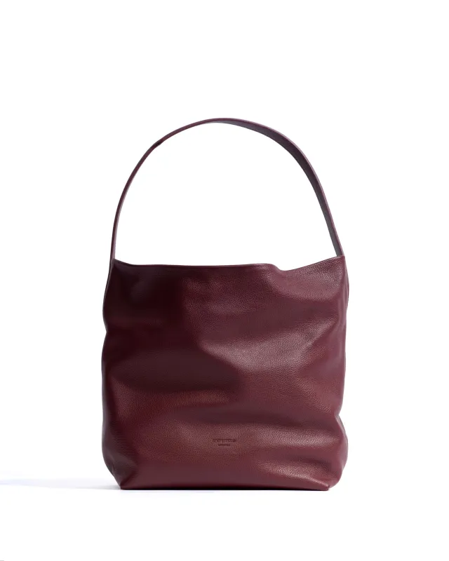 Versa slouchy everyday bag Pebbled soft calf Pomegranate sold by Anonymous Copenhagen