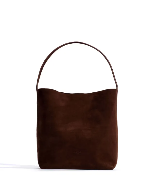 Versa everyday bag Calf suede Chocolate made by Anonymous Copenhagen