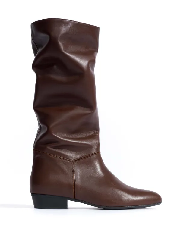 Jasmina 20 Soft calf & suede leather Chocolate sold by Anonymous Copenhagen