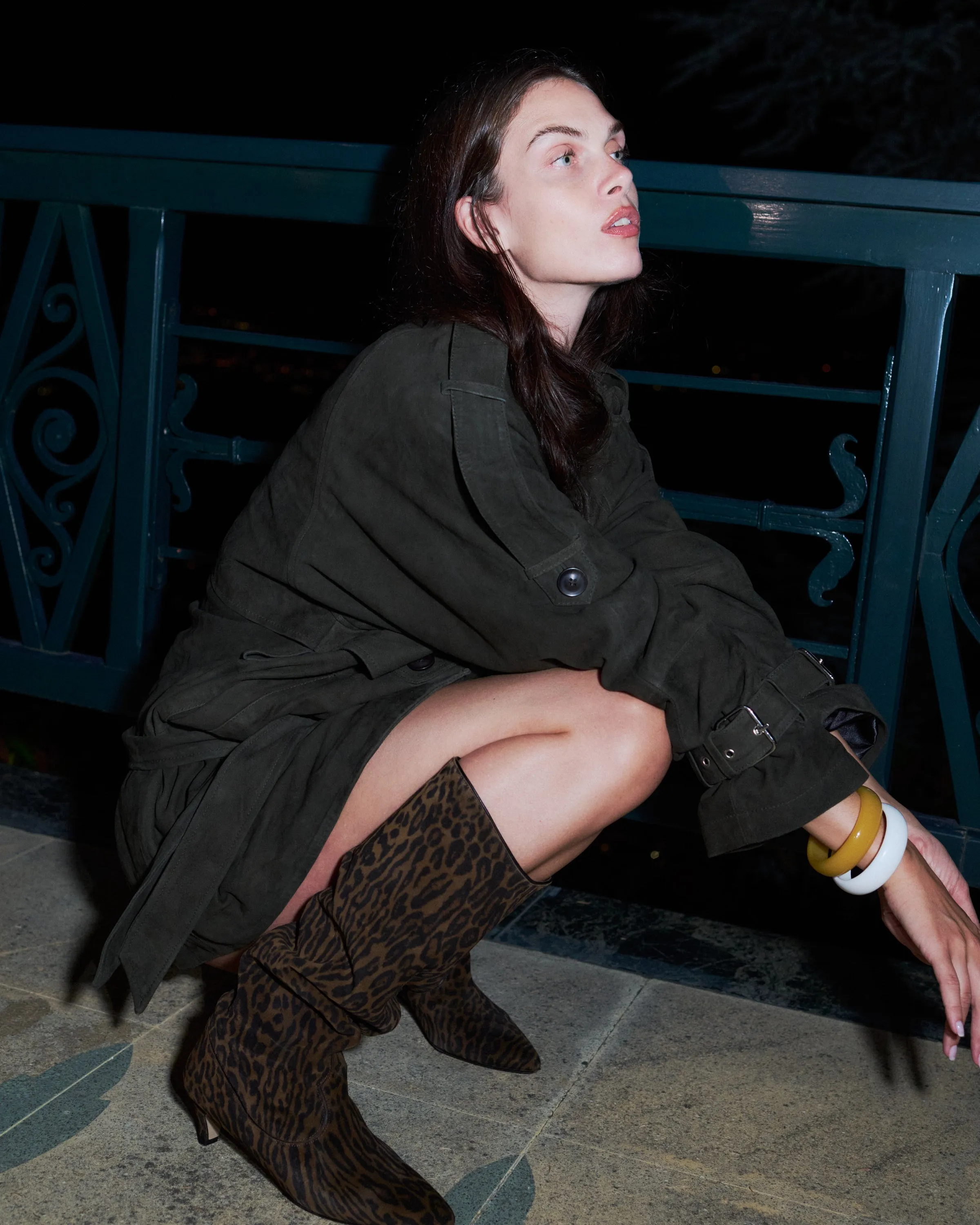 Hillerie 40 stiletto Calf suede print & sleek leather Jaguar & black sold by Anonymous Copenhagen product image thumbnail 3