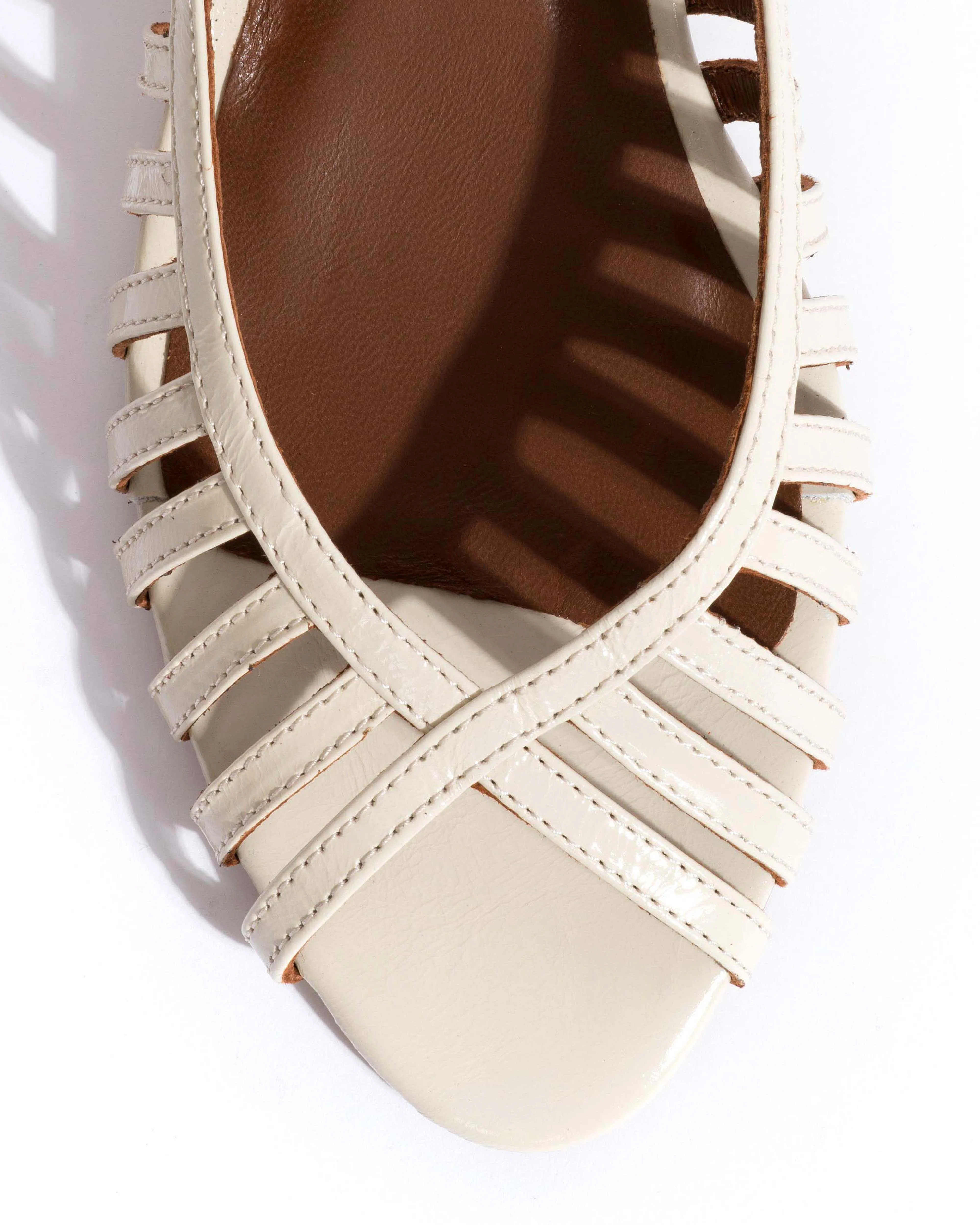 Carminho 40 stiletto Crinkled polished goat White sand sold by Anonymous Copenhagen product image thumbnail 5