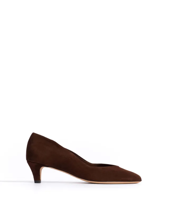 Trini 40 stiletto Calf suede Chocolate sold by Anonymous Copenhagen