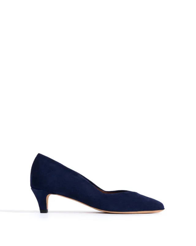 Trini 40 stiletto Calf suede Ink blue sold by Anonymous Copenhagen
