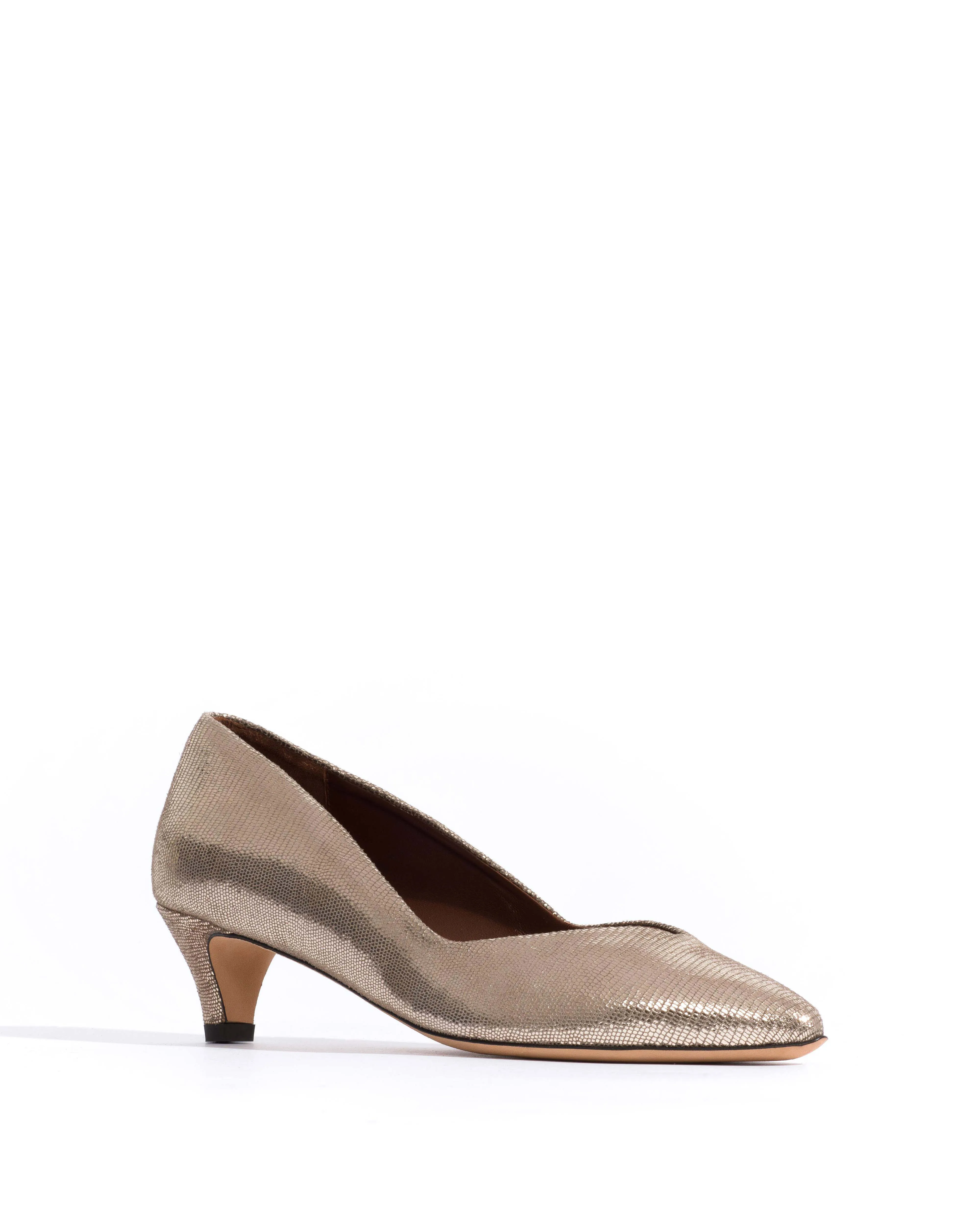 Trini 40 stiletto Lizard metallic goat Vintage champagne sold by Anonymous Copenhagen product image thumbnail 2