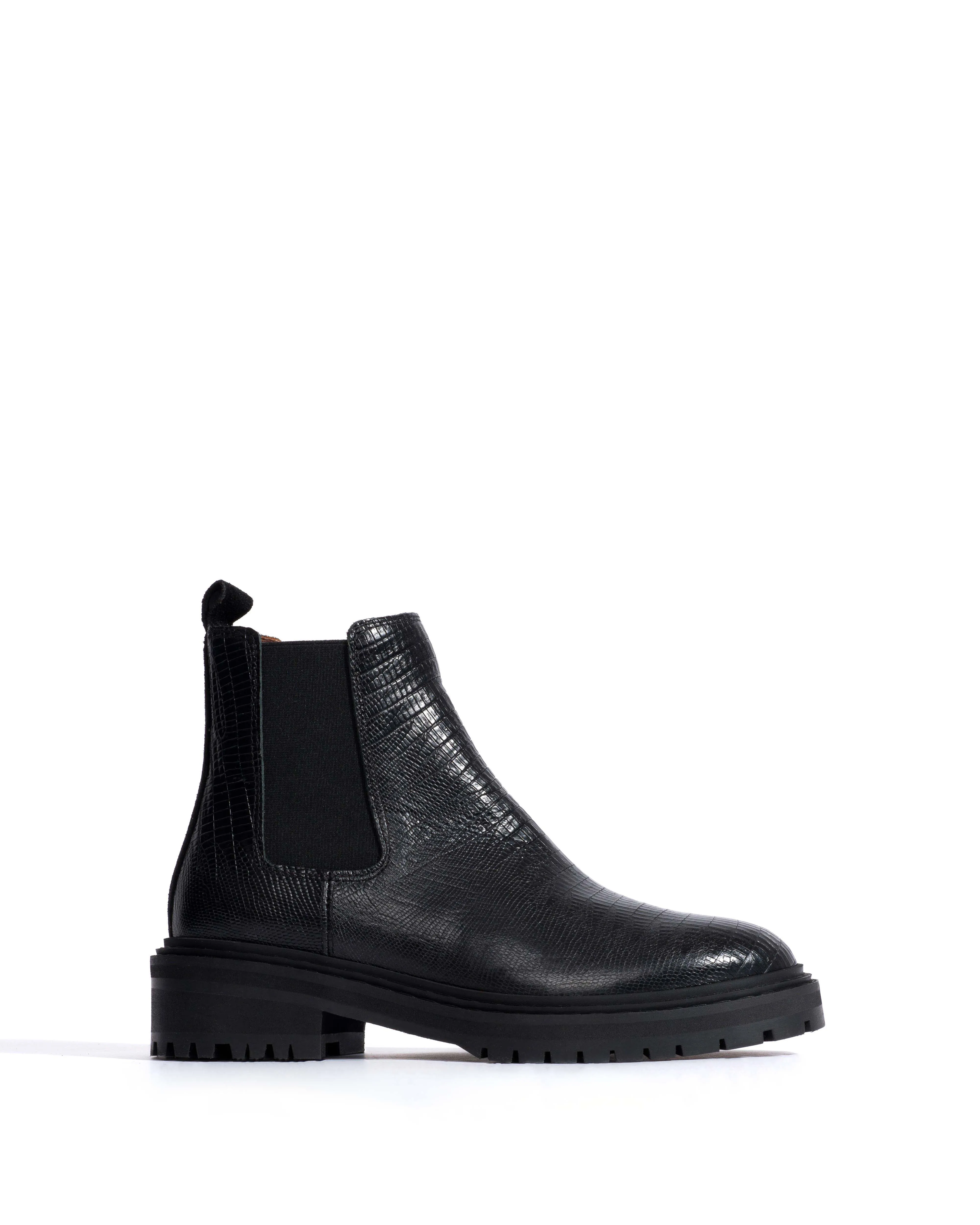 Haily low cut Calf lizard Black sold by Anonymous Copenhagen