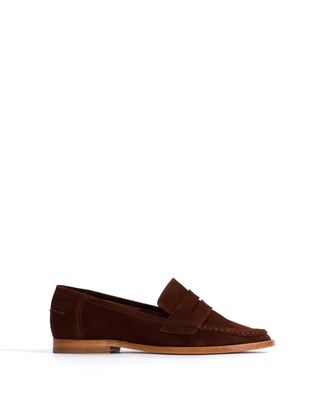 Jesha Calf suede Chocolate sold by Anonymous Copenhagen