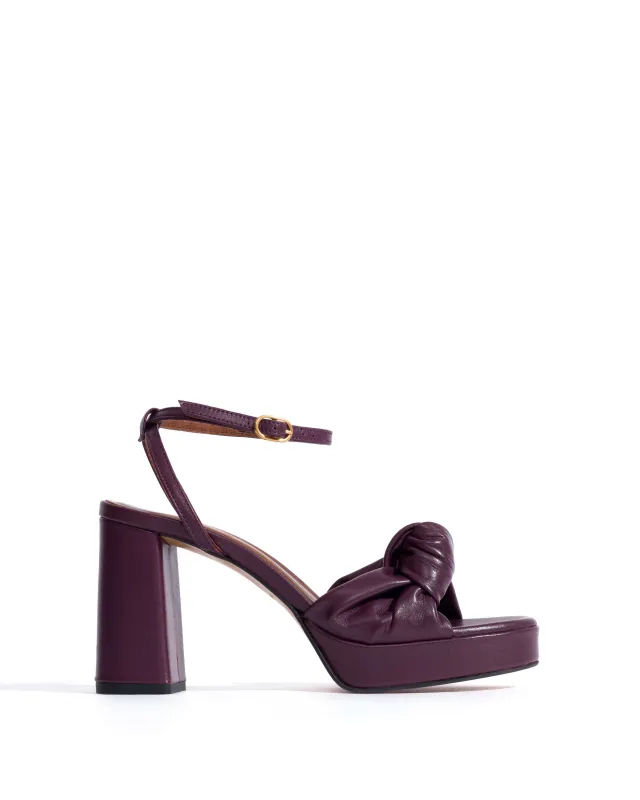 Aliza 85 platform Shiny lamb Fig purple sold by Anonymous Copenhagen