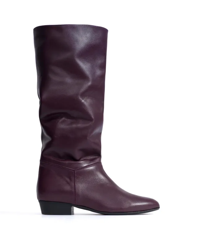 Jasmina 20 Soft calf & suede leather Fig purple sold by Anonymous Copenhagen
