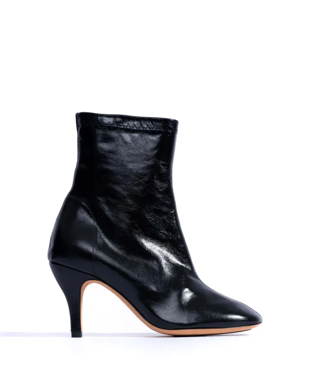 Adriana 80 Crinkled polished goat Black sold by Anonymous Copenhagen