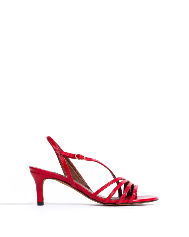 Naia 55 Crinkled polished goat Scarlet sold by Anonymous Copenhagen