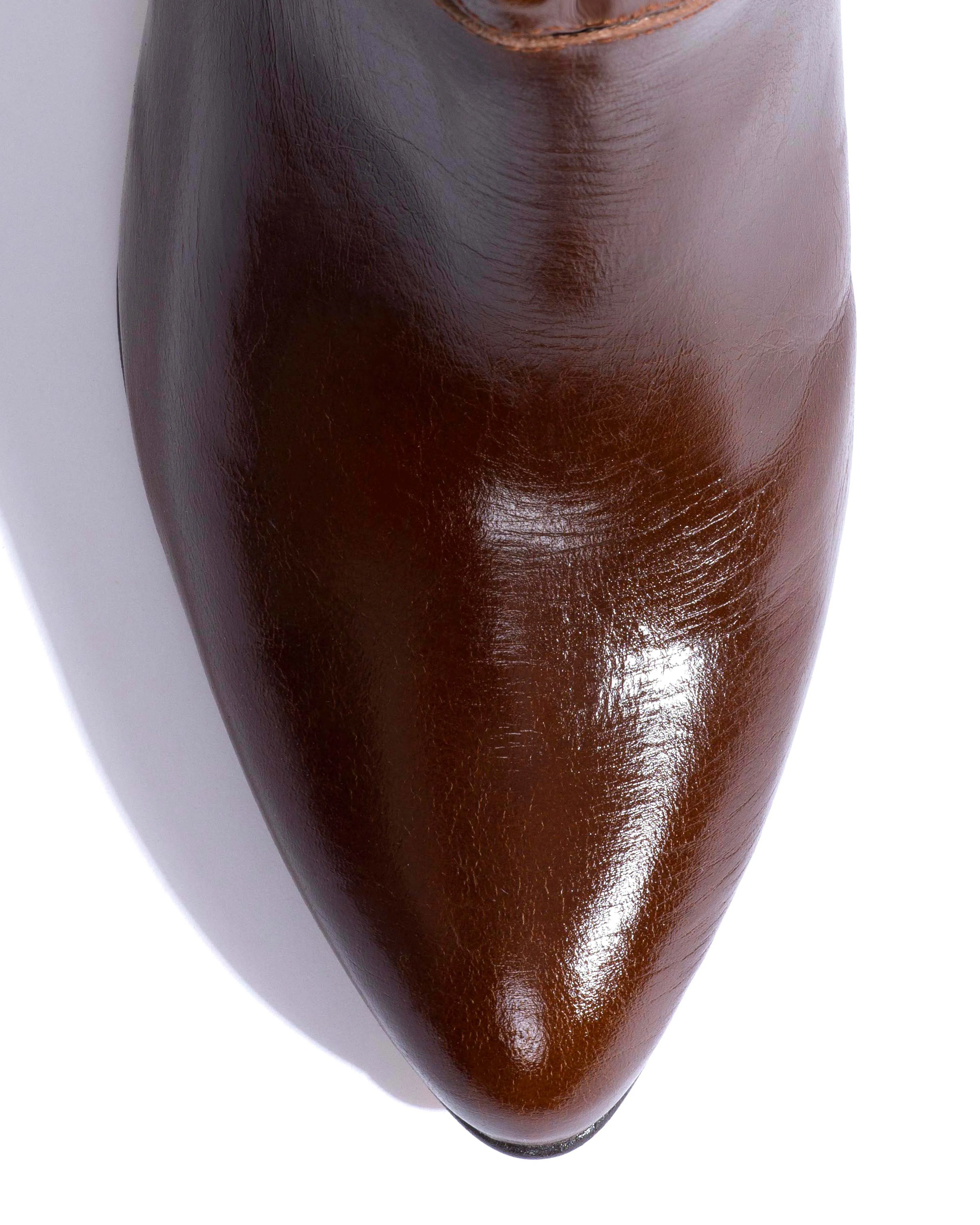 Jassi 50 stiletto Crinkled polished goat Caramel brown sold by Anonymous Copenhagen product image thumbnail 5