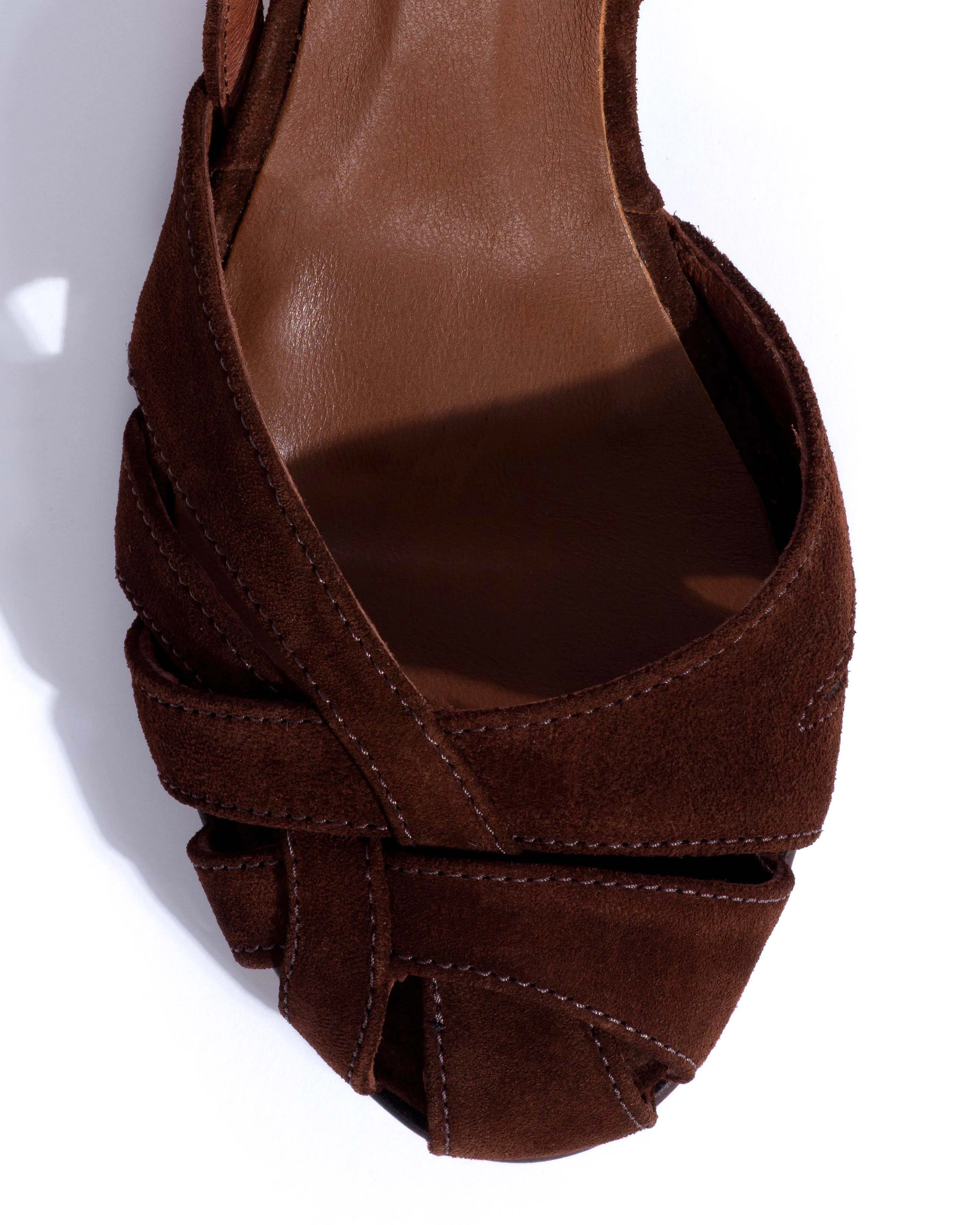Banie 50 stiletto Calf suede Chocolate sold by Anonymous Copenhagen product image thumbnail 5