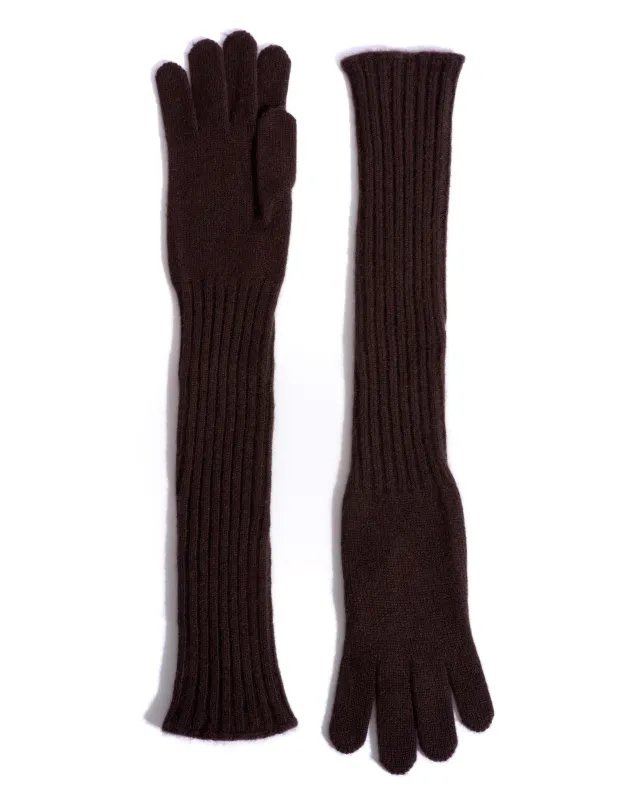 Nola cashmere gloves 100% cashmere Coffee brown sold by Anonymous Copenhagen