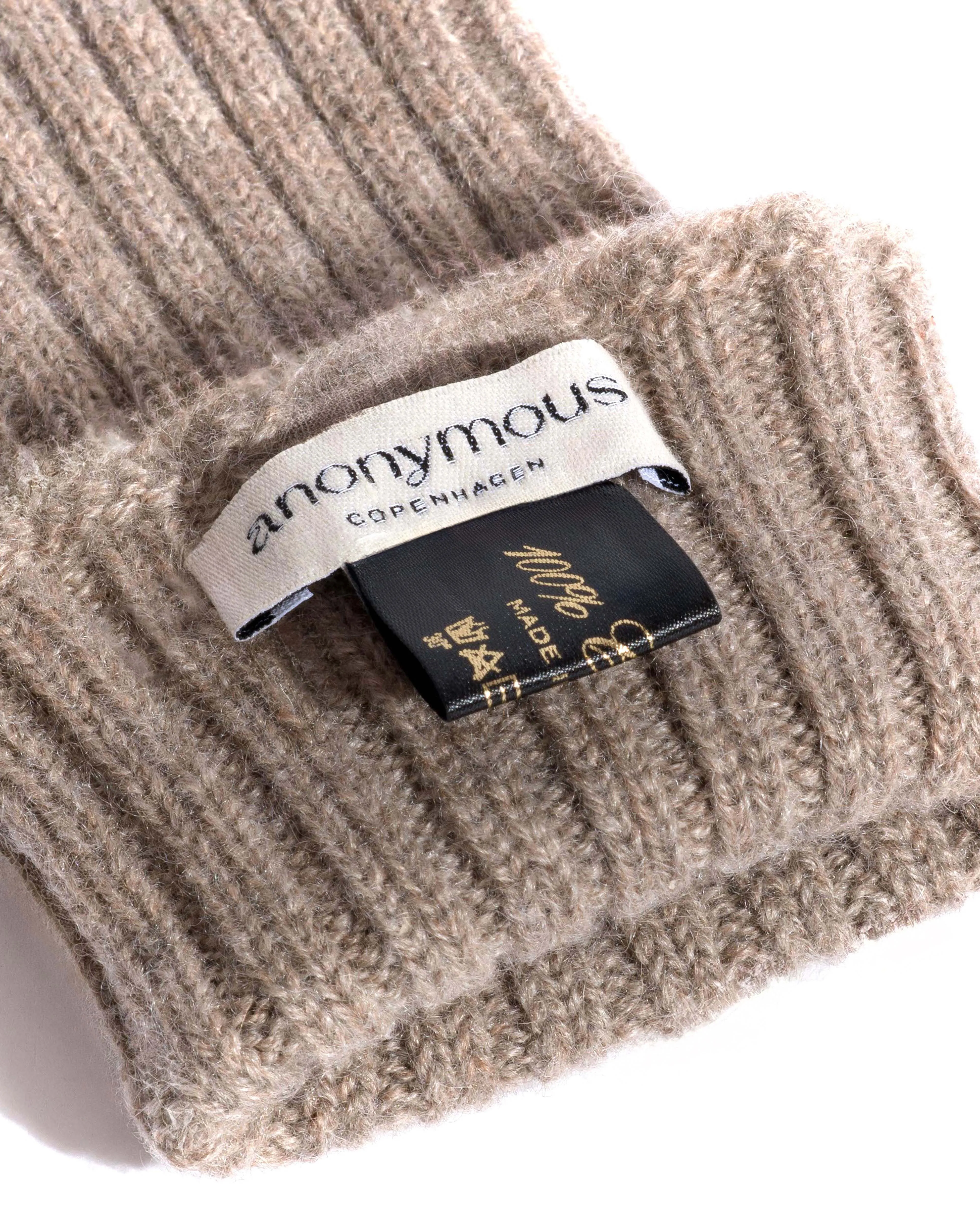 Bianca cashmere gloves 100% cashmere Dark taupe sold by Anonymous Copenhagen product image thumbnail 5