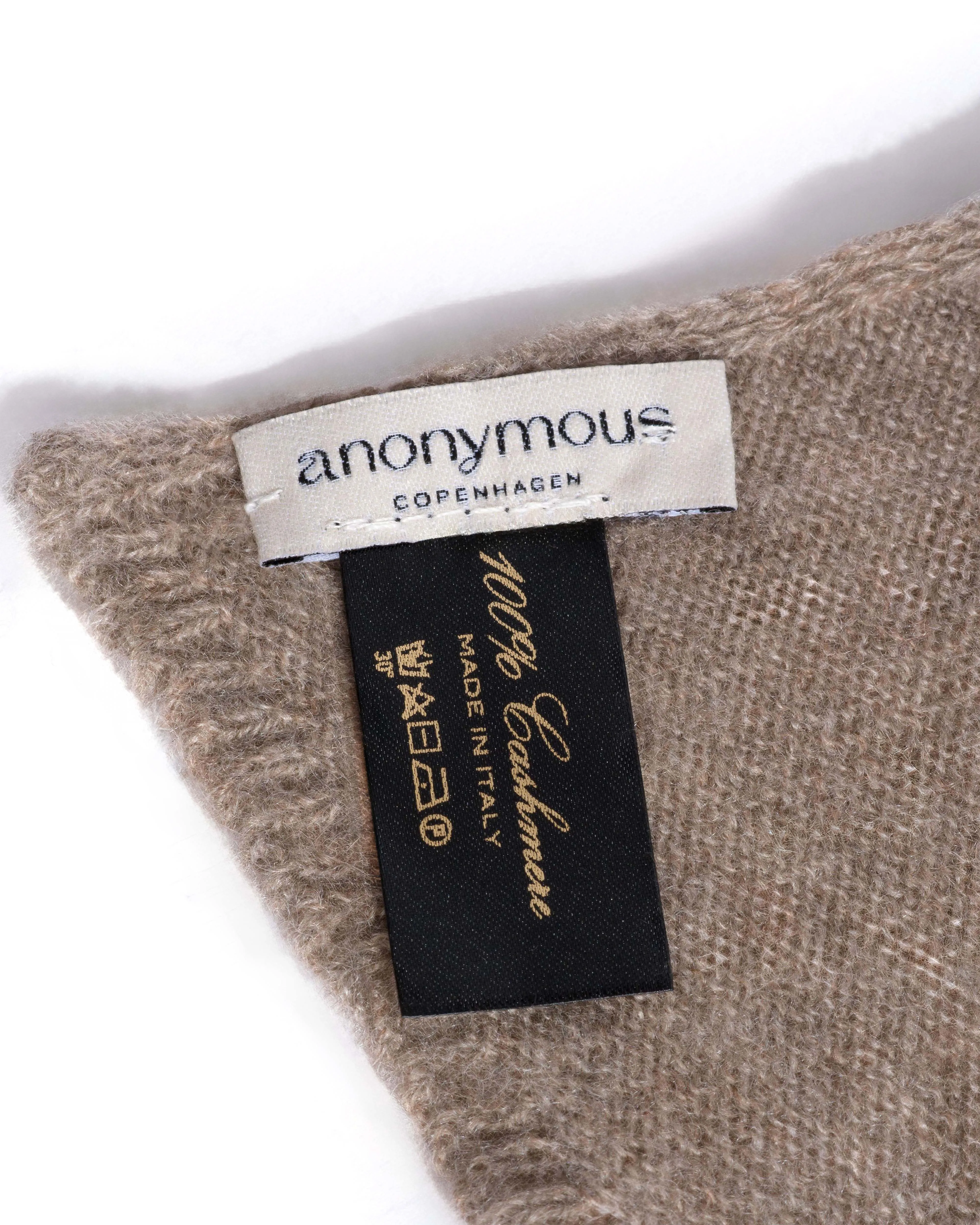 Mira cashmere square scarf 100% cashmere Dark taupe sold by Anonymous Copenhagen product image thumbnail 5