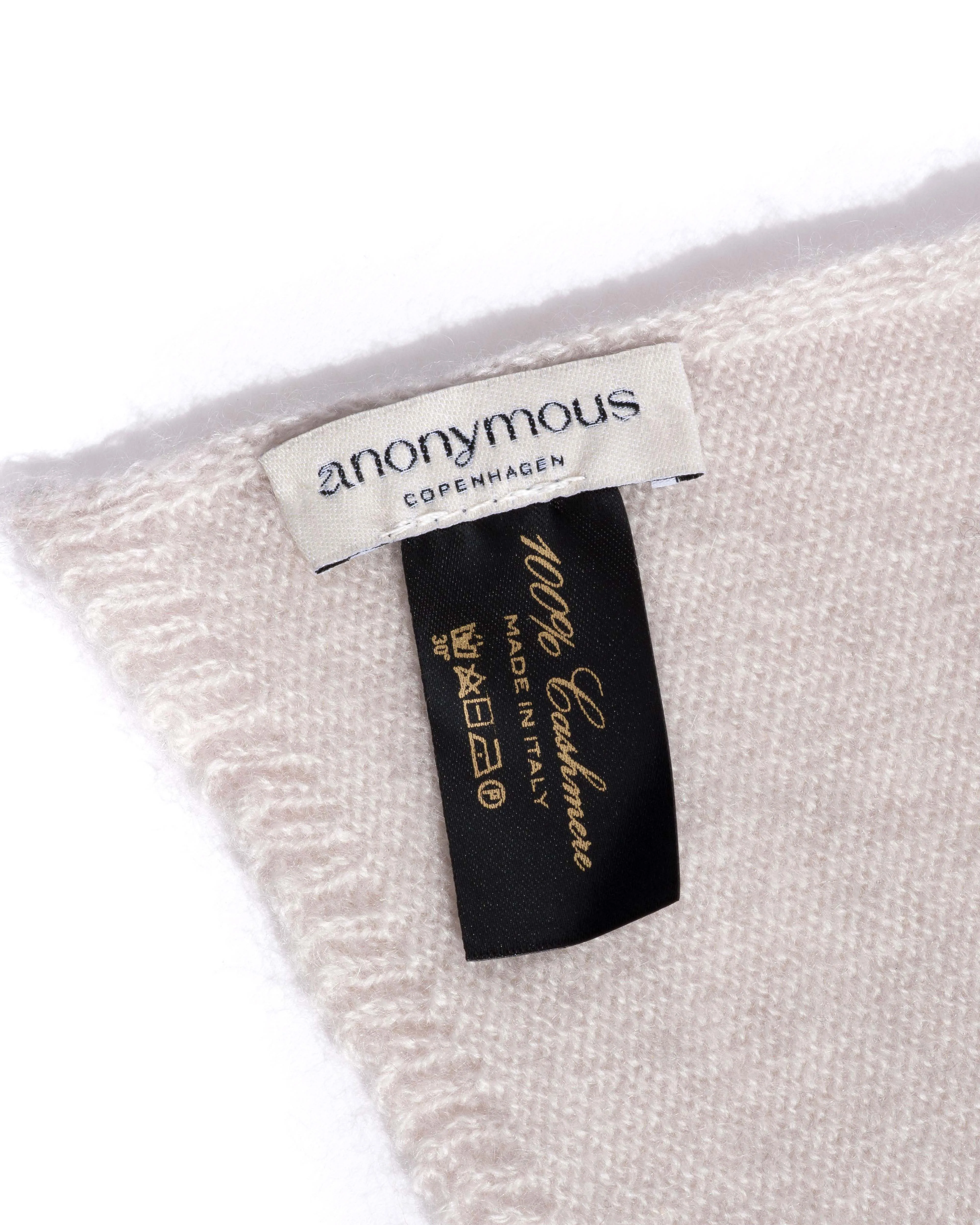 Mira cashmere square scarf 100% cashmere Ivory sold by Anonymous Copenhagen product image thumbnail 5