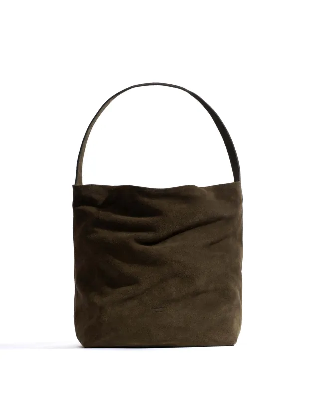 Versa slouchy everyday bag Calf suede Moss green sold by Anonymous Copenhagen