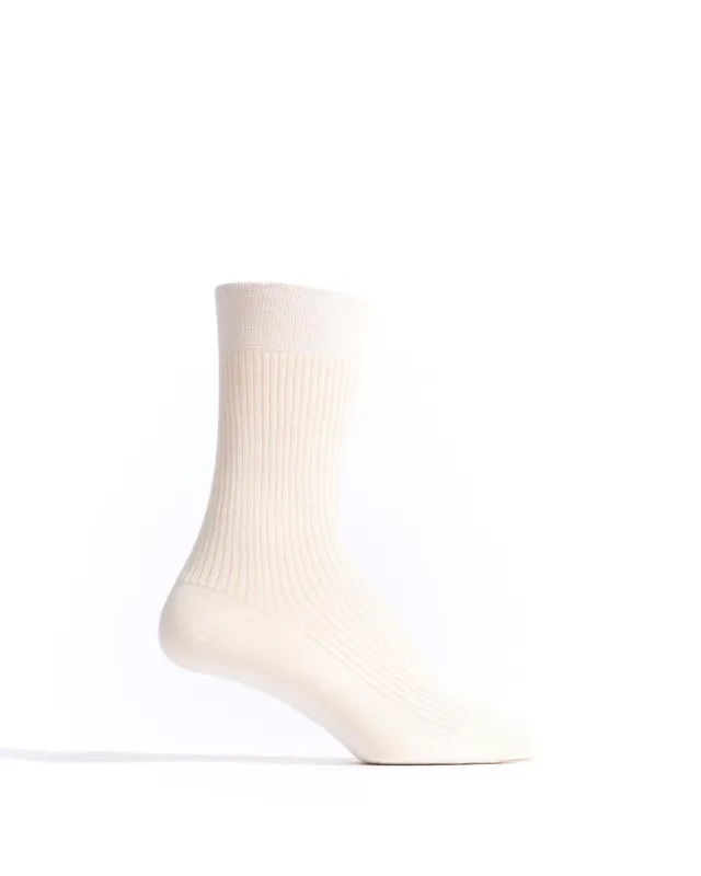 Ines silk cashmere socks 30% silk 70% cashmere Cream sold by Anonymous Copenhagen