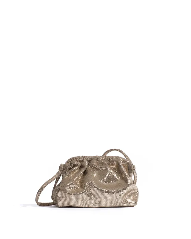 Hally petite cloud bag Lizard metallic goat Vintage champagne sold by Anonymous Copenhagen