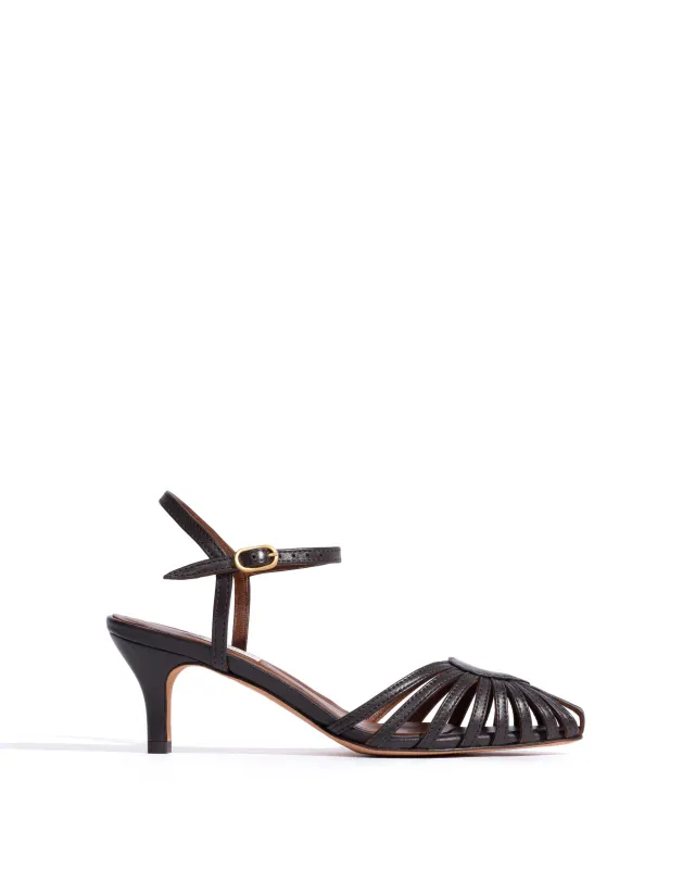 Keesha 55 Shiny lamb Espresso brown sold by Anonymous Copenhagen