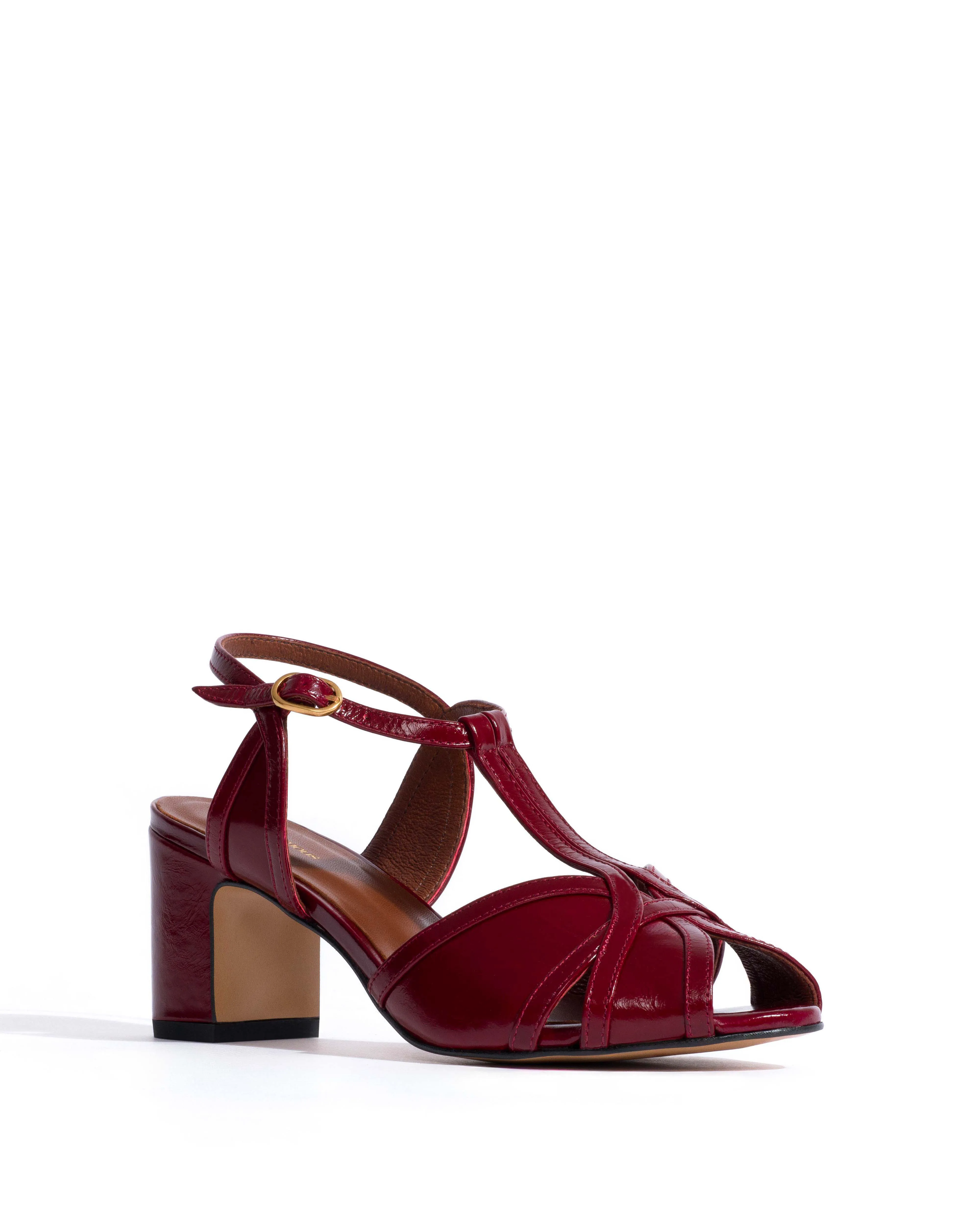 Therese 55 block Crinkled polished goat Pomegranate sold by Anonymous Copenhagen product image thumbnail 2