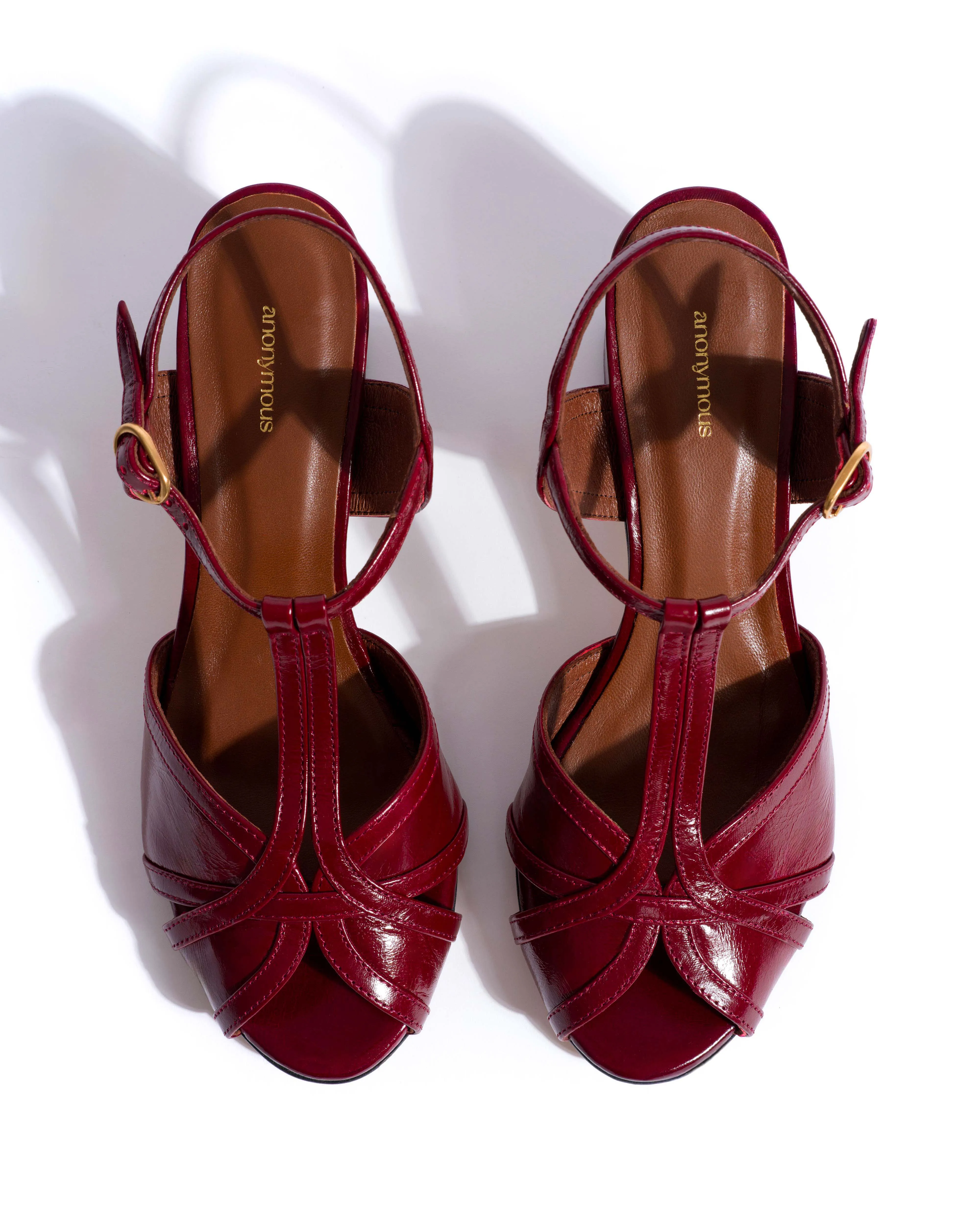 Therese 55 block Crinkled polished goat Pomegranate sold by Anonymous Copenhagen product image thumbnail 4