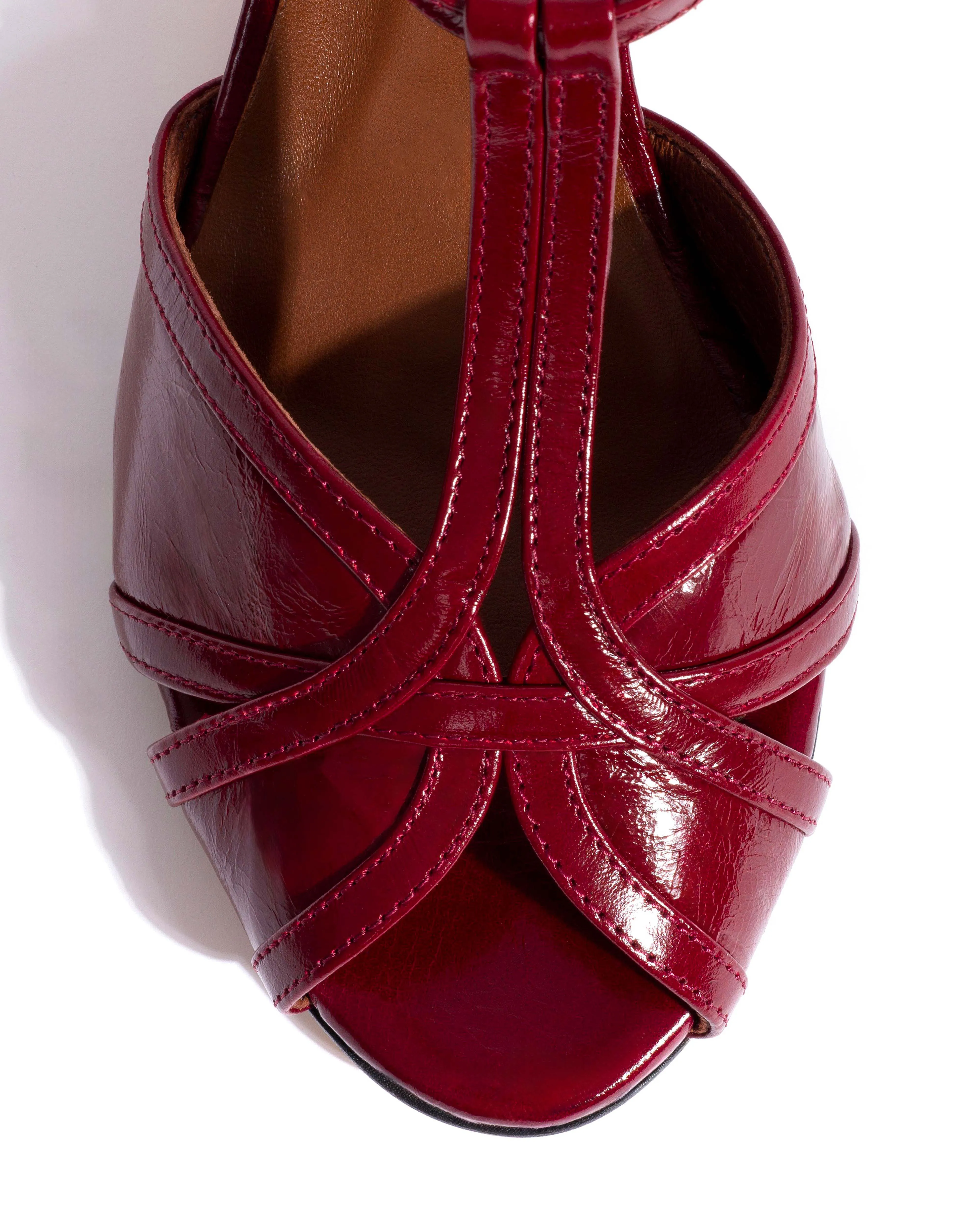 Therese 55 block Crinkled polished goat Pomegranate sold by Anonymous Copenhagen product image thumbnail 5