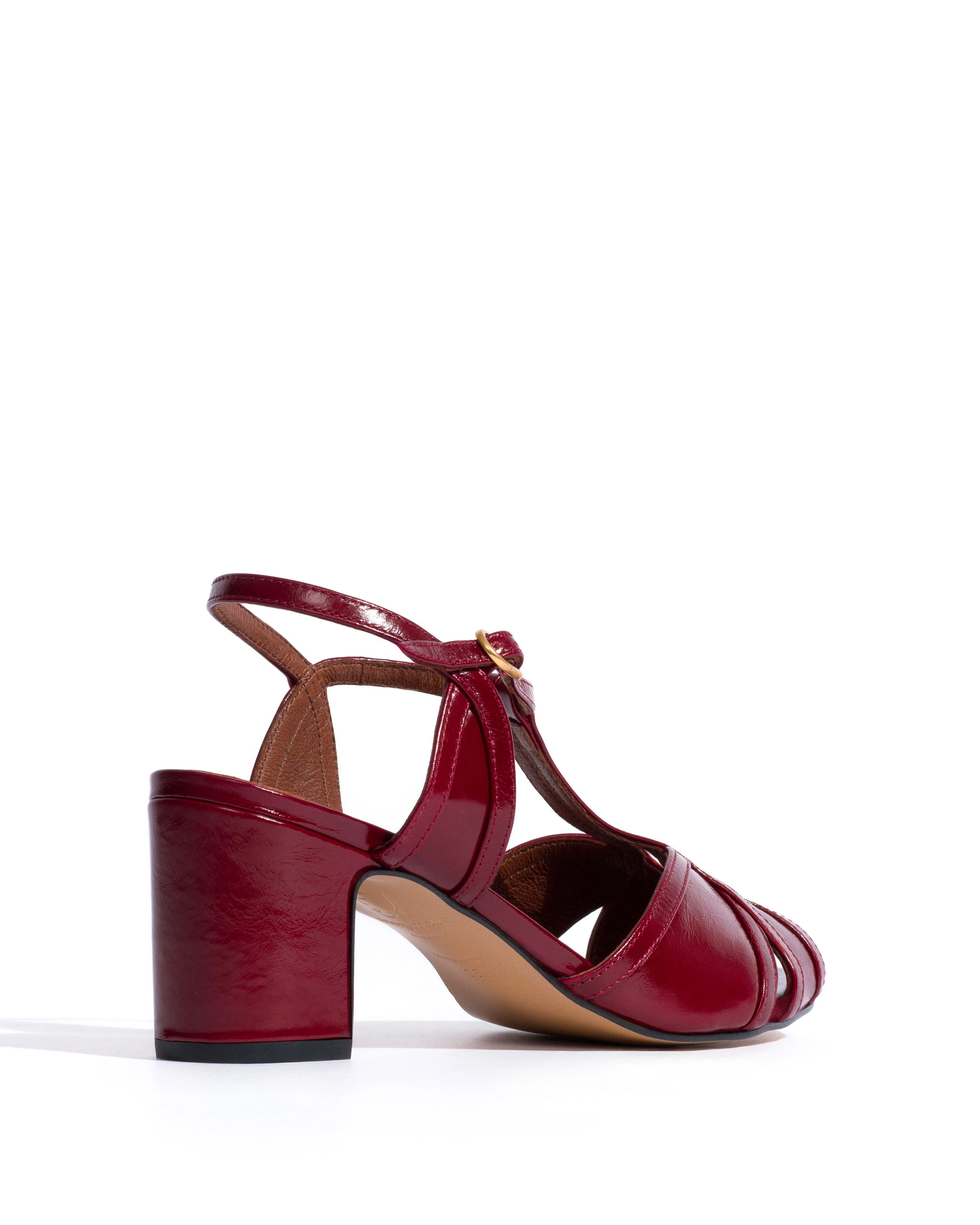 Therese 55 block Crinkled polished goat Pomegranate sold by Anonymous Copenhagen product image thumbnail 3