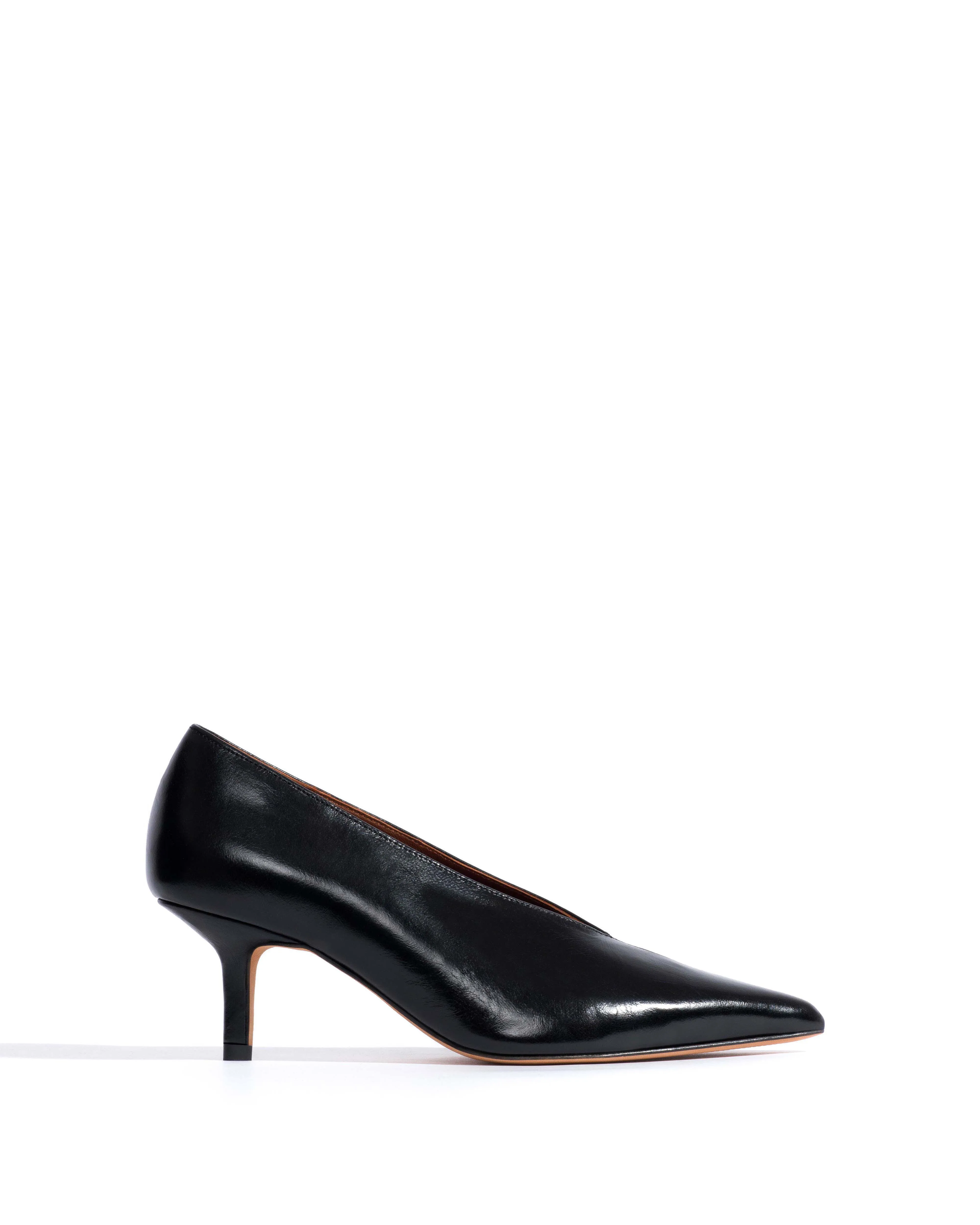 Phia 55 pin Crinkled polished goat Black sold by Anonymous Copenhagen