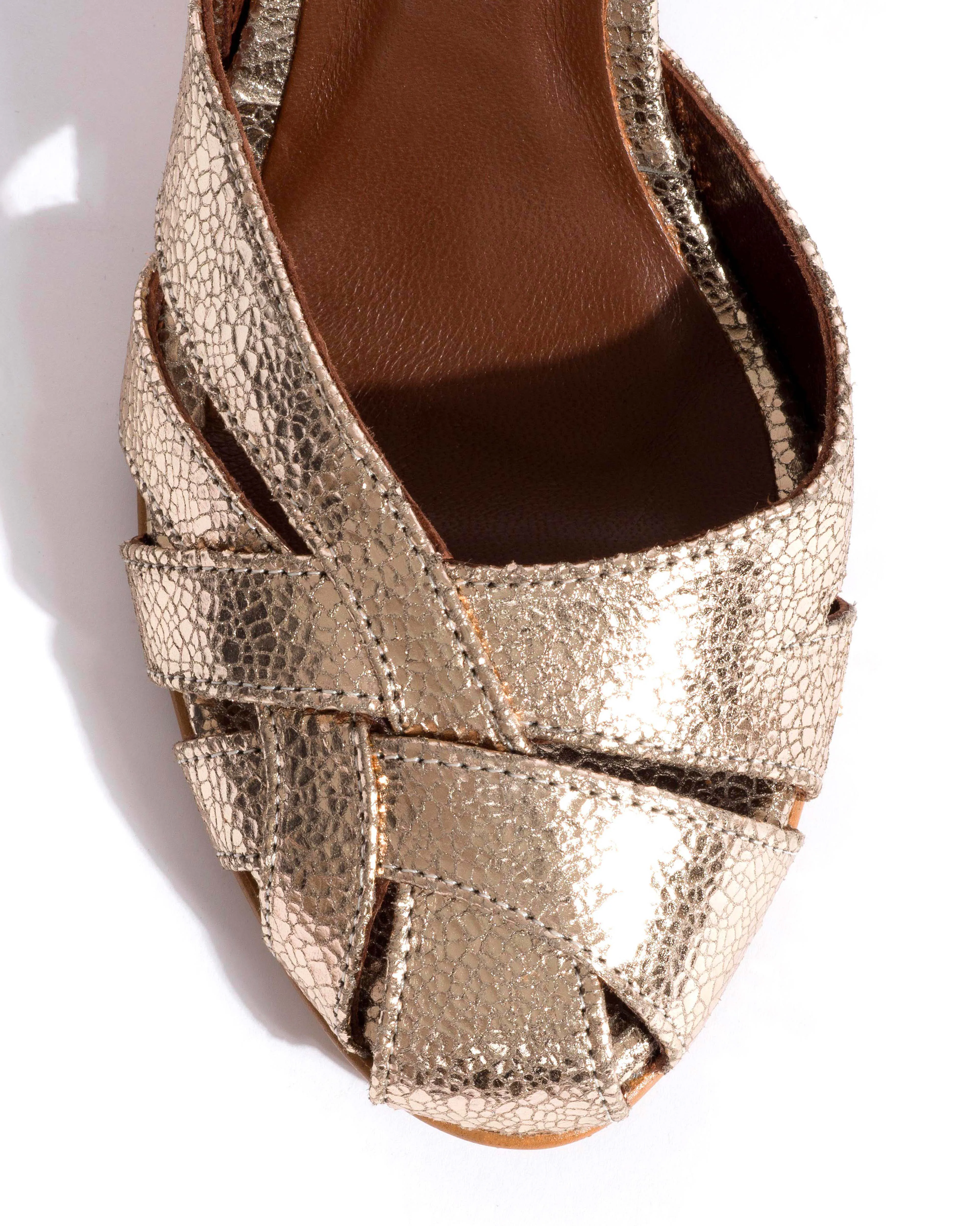 Banie 75 Crackled metallic goat Vintage champagne sold by Anonymous Copenhagen product image thumbnail 5