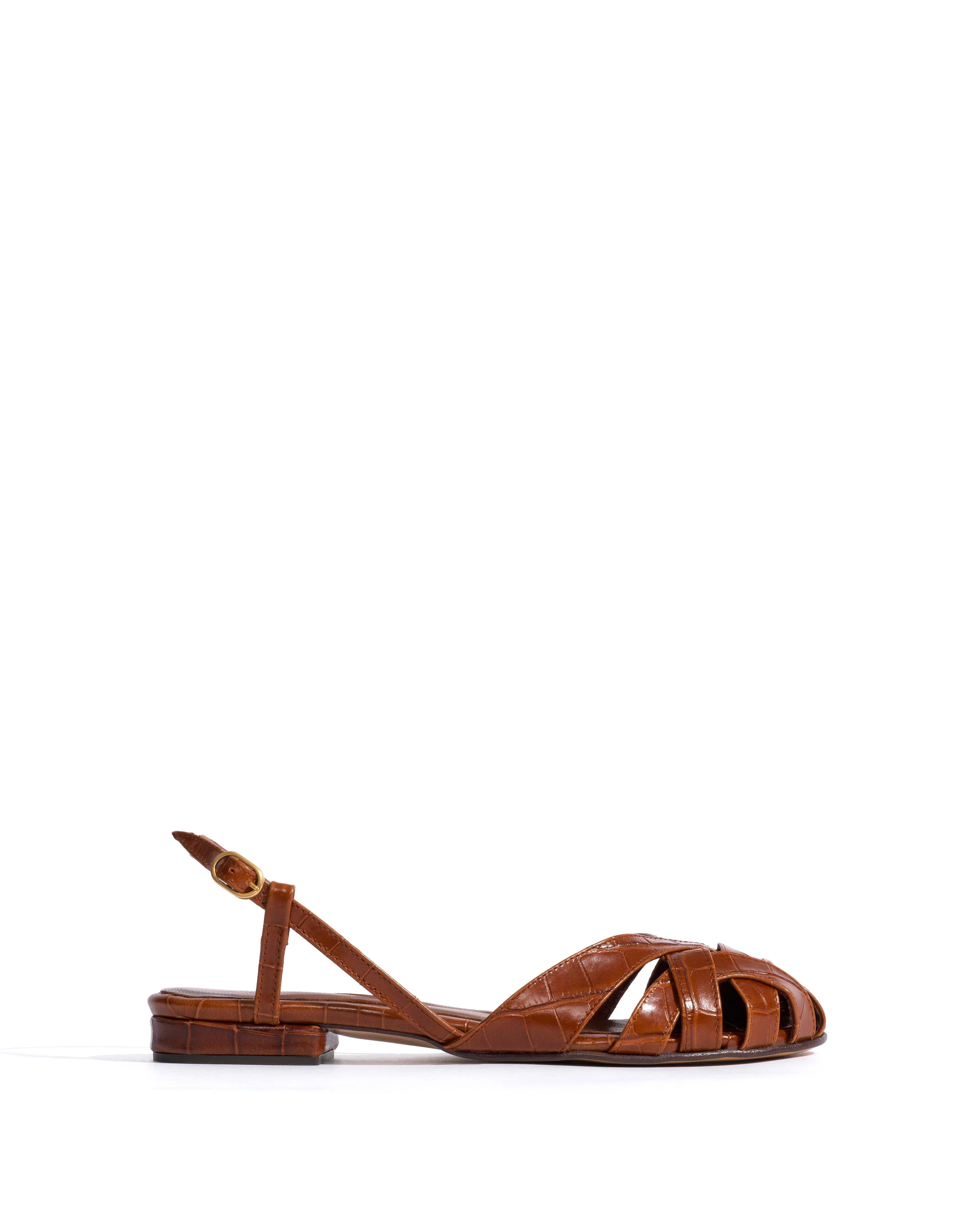 Banie 20 Croco calf Chocolate sold by Anonymous Copenhagen