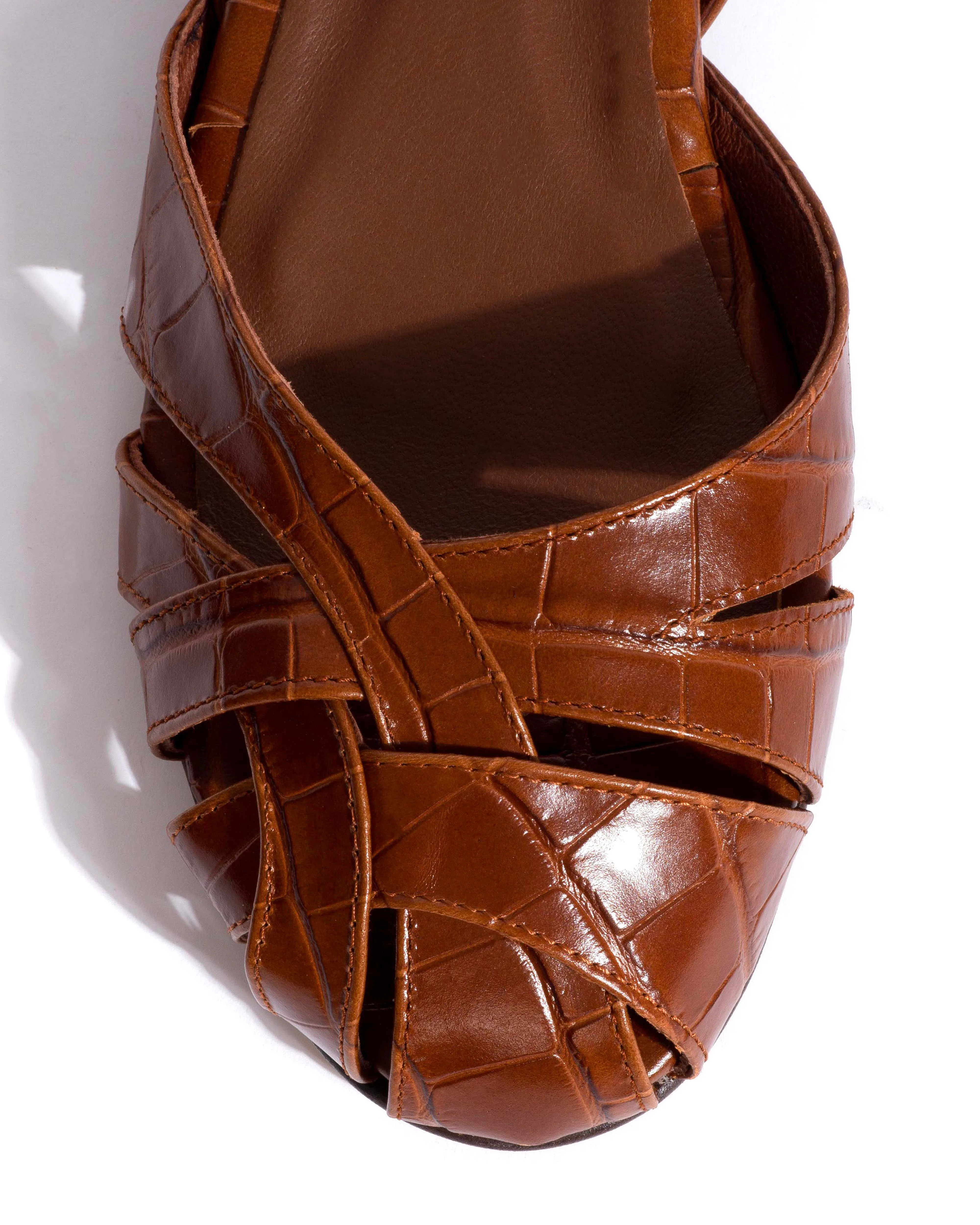 Banie 20 Croco calf Chocolate sold by Anonymous Copenhagen product image thumbnail 5