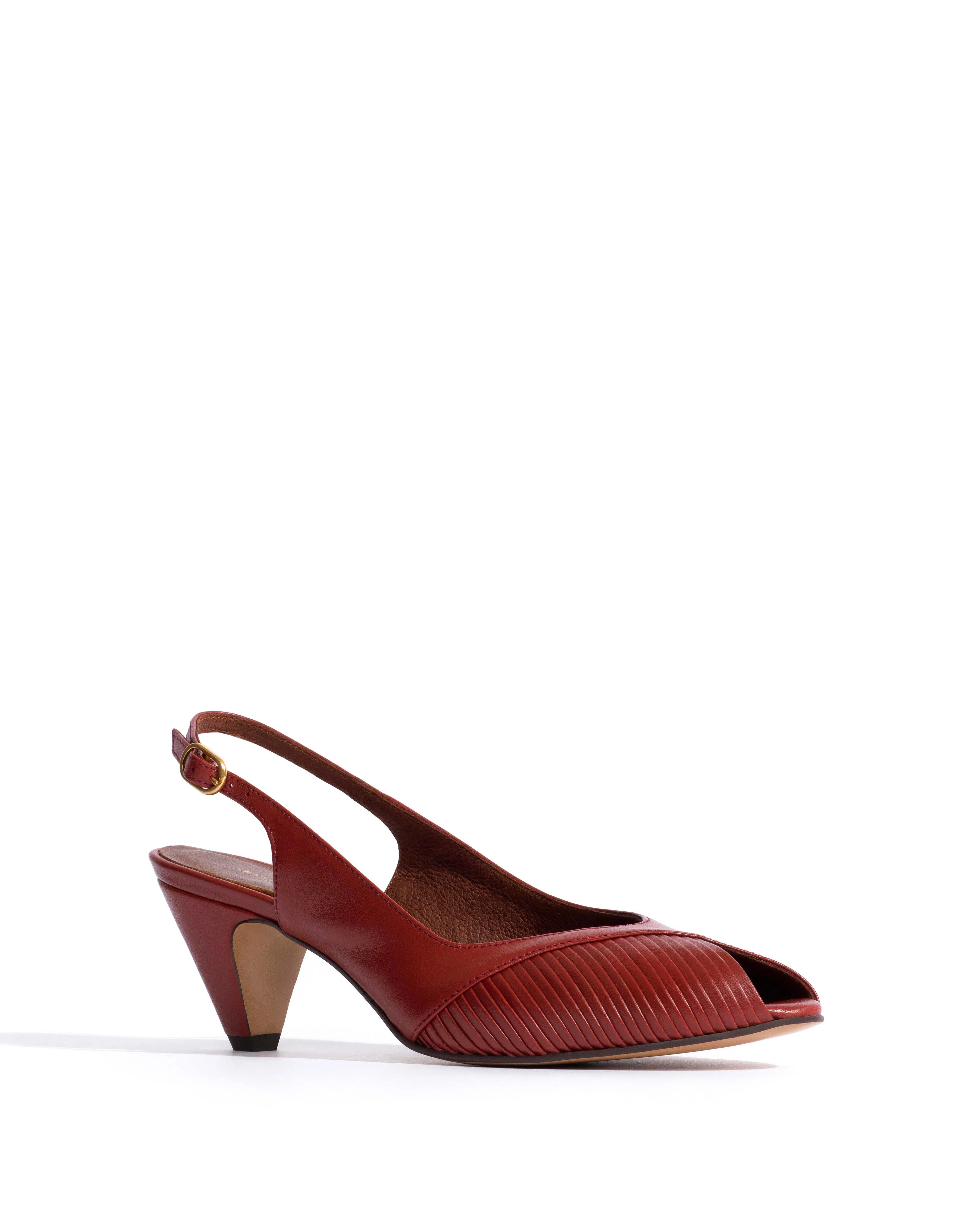 Cassandra 50 stiletto Shiny lamb Terracotta sold by Anonymous Copenhagen product image thumbnail 2