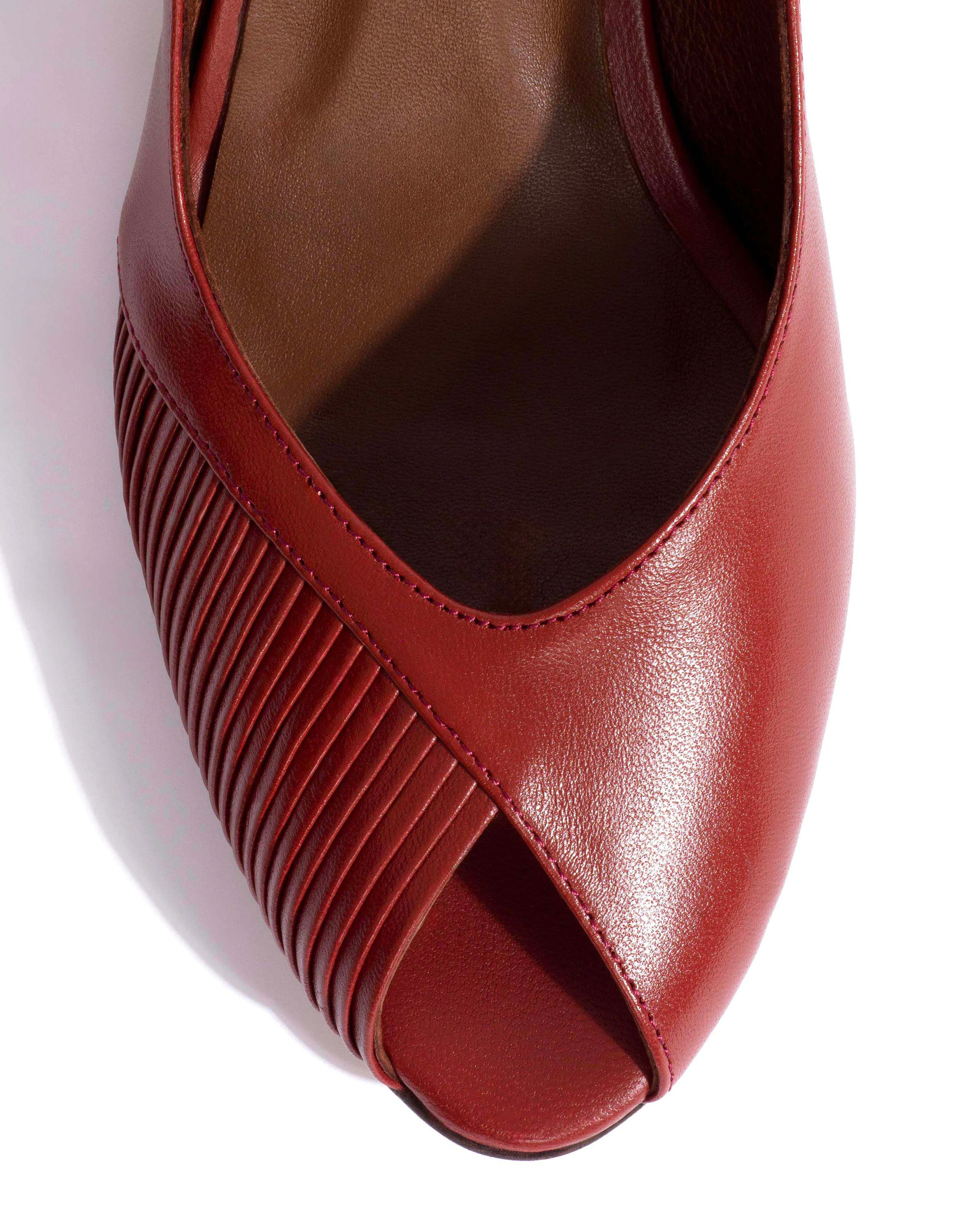 Cassandra 50 stiletto Shiny lamb Terracotta sold by Anonymous Copenhagen product image thumbnail 5