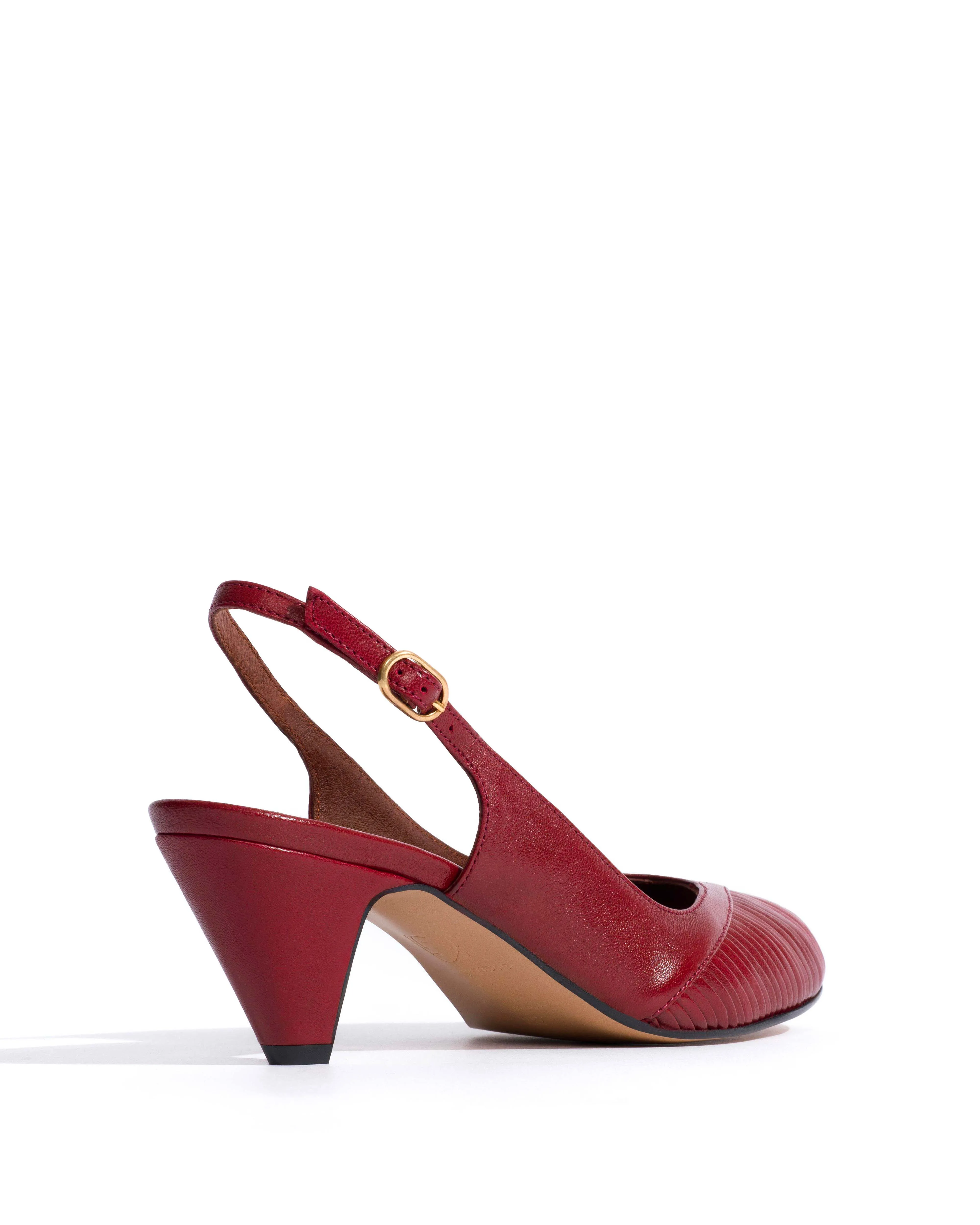 Cassandra 50 stiletto Shiny lamb Pomegranate sold by Anonymous Copenhagen product image thumbnail 3