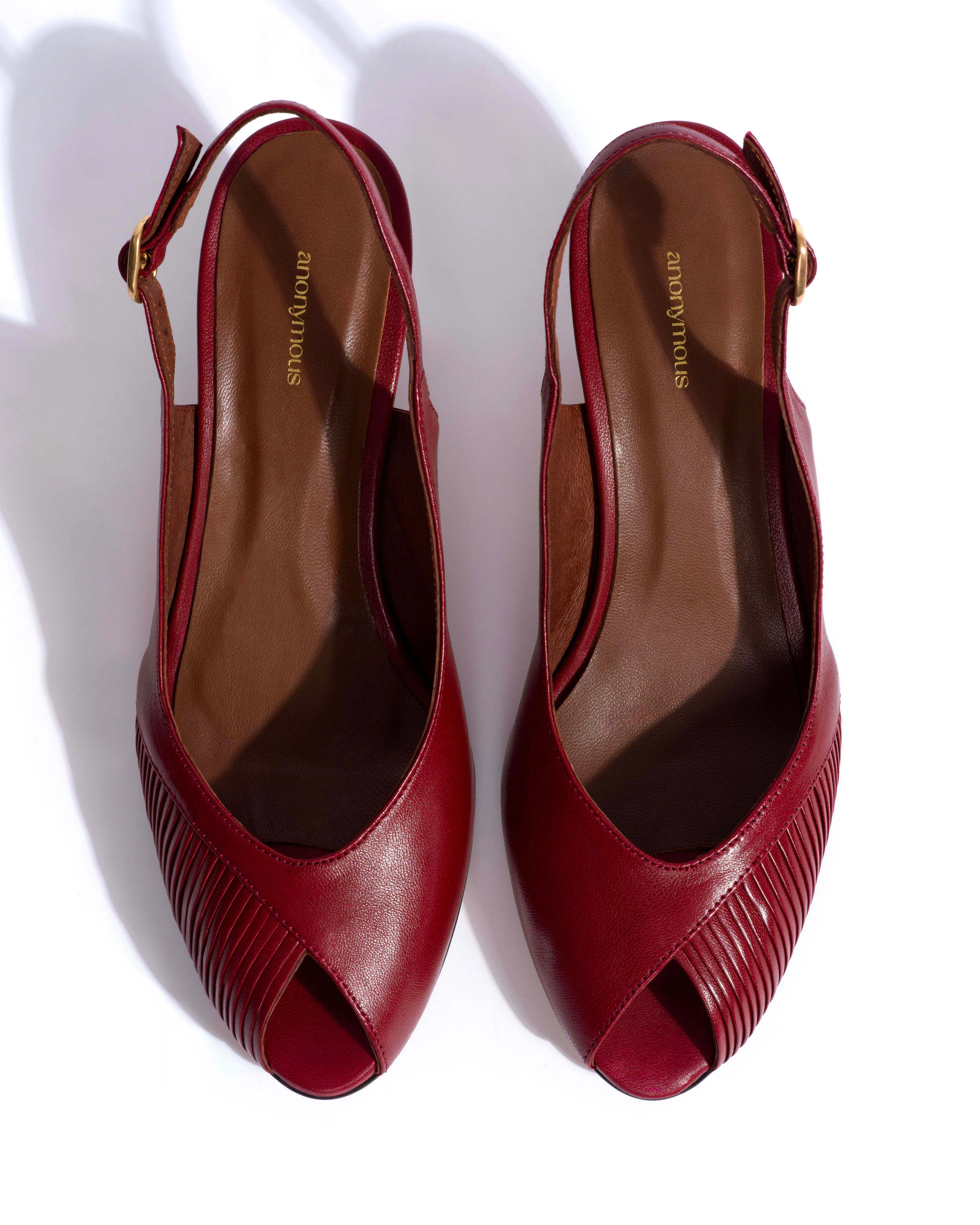 Cassandra 50 stiletto Shiny lamb Pomegranate sold by Anonymous Copenhagen product image thumbnail 4
