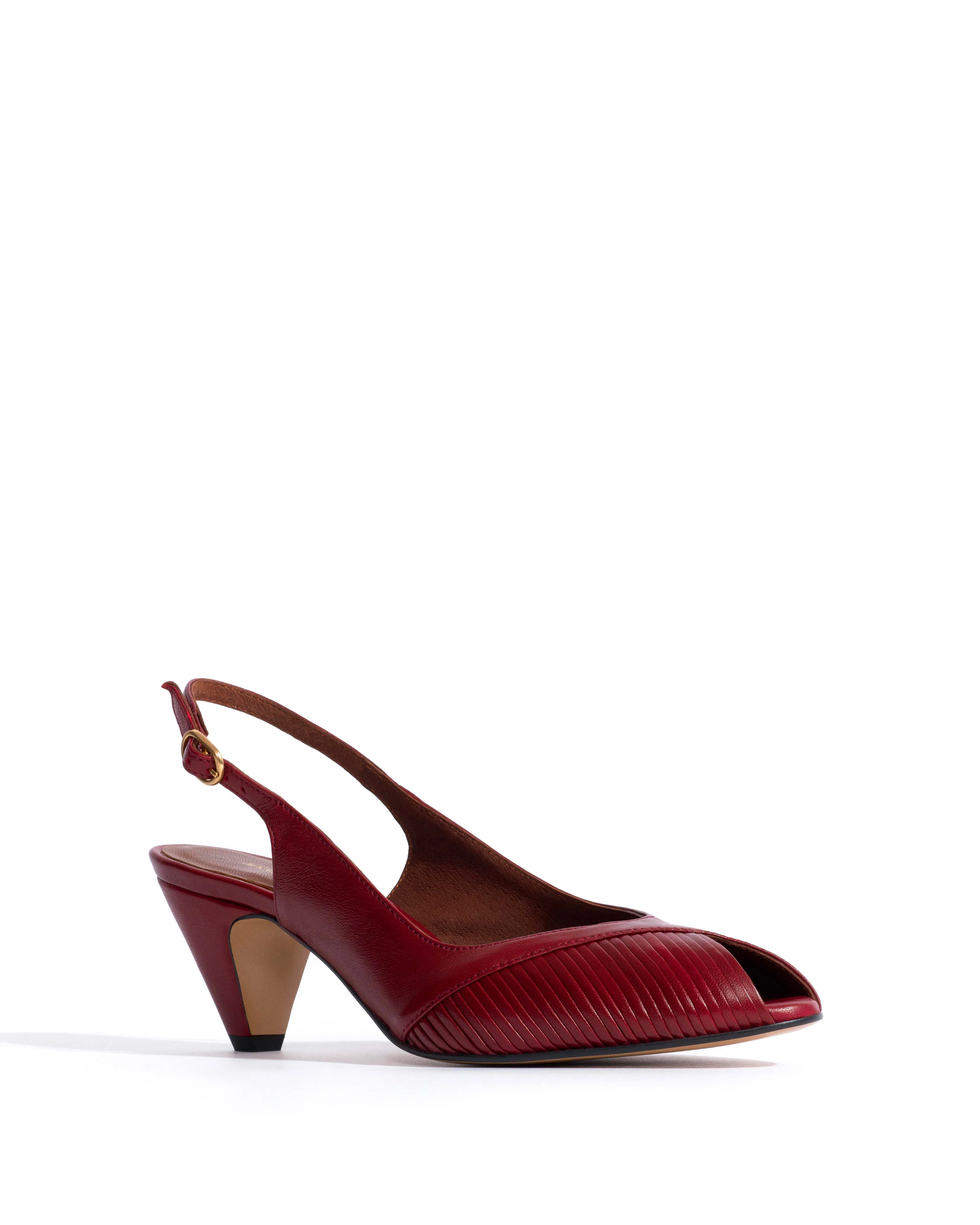 Cassandra 50 stiletto Shiny lamb Pomegranate sold by Anonymous Copenhagen product image thumbnail 2
