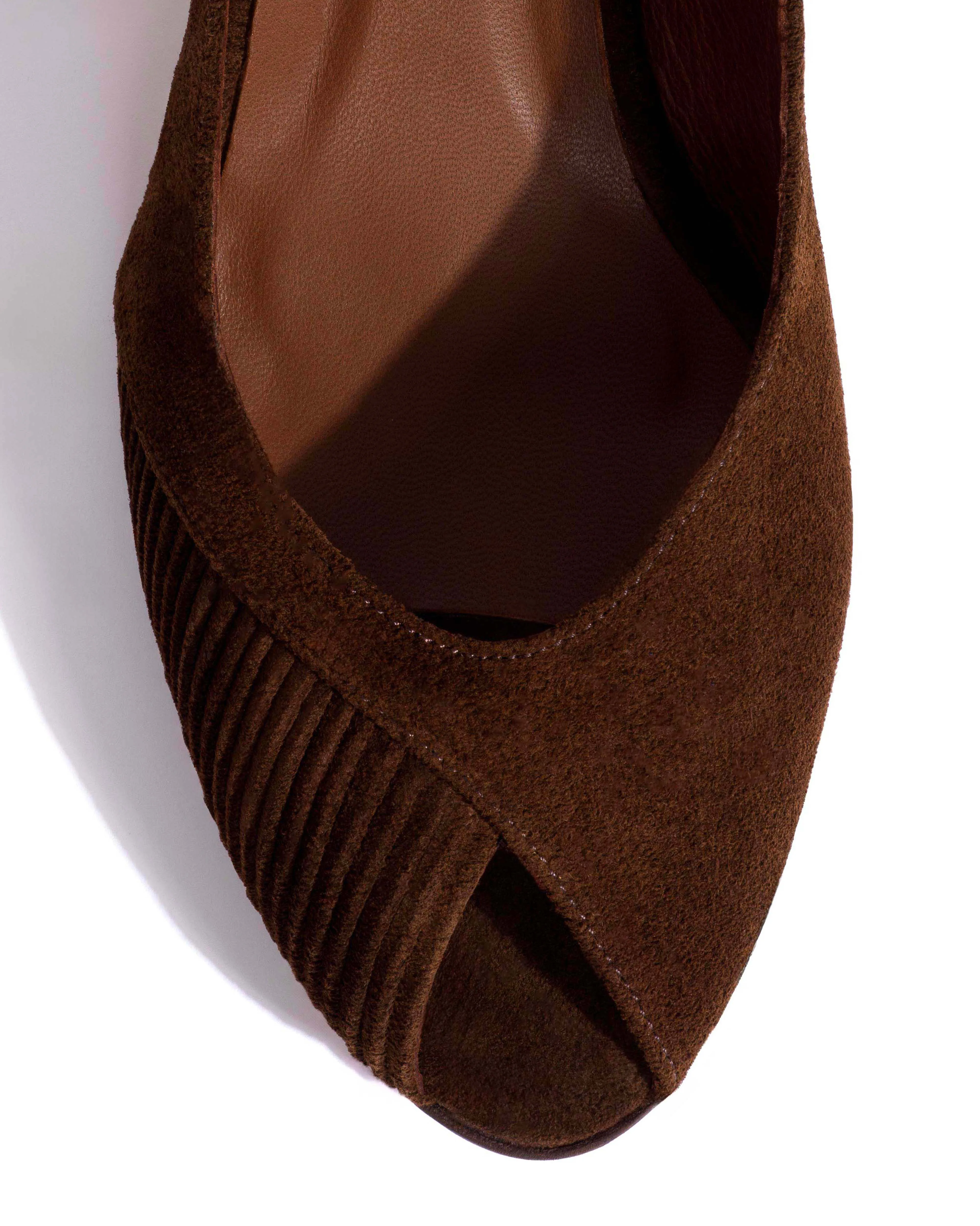 Cassandra 50 stiletto Calf suede Chocolate sold by Anonymous Copenhagen product image thumbnail 5