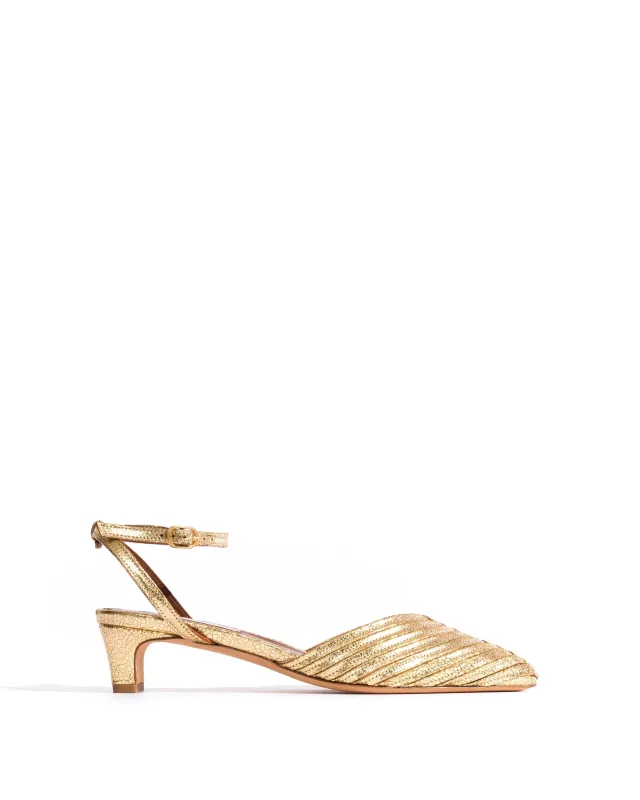 Givia 40 Crackled metallic goat Gold sold by Anonymous Copenhagen