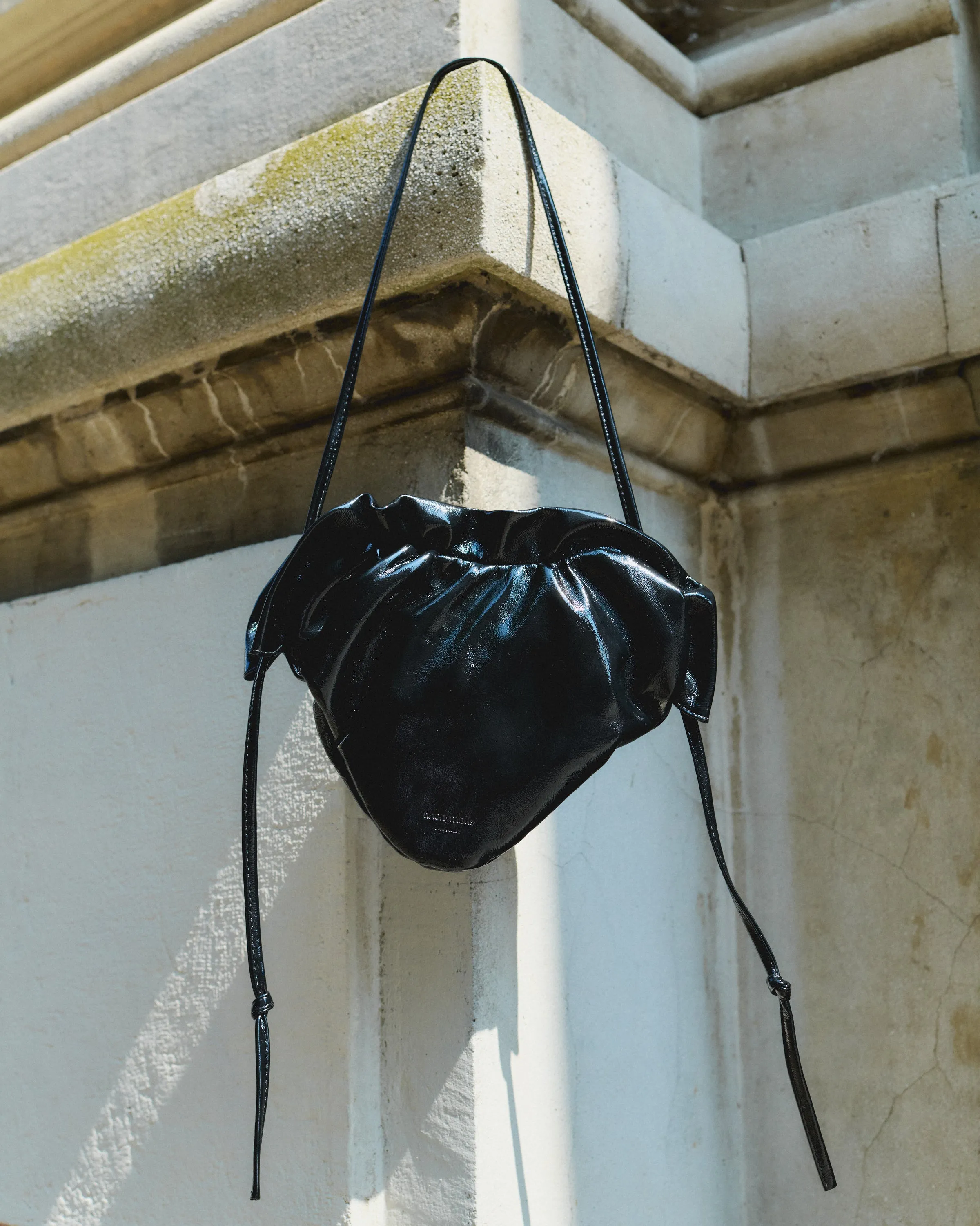 Zally heart bag Crinkled polished goat Black sold by Anonymous Copenhagen product image thumbnail 3