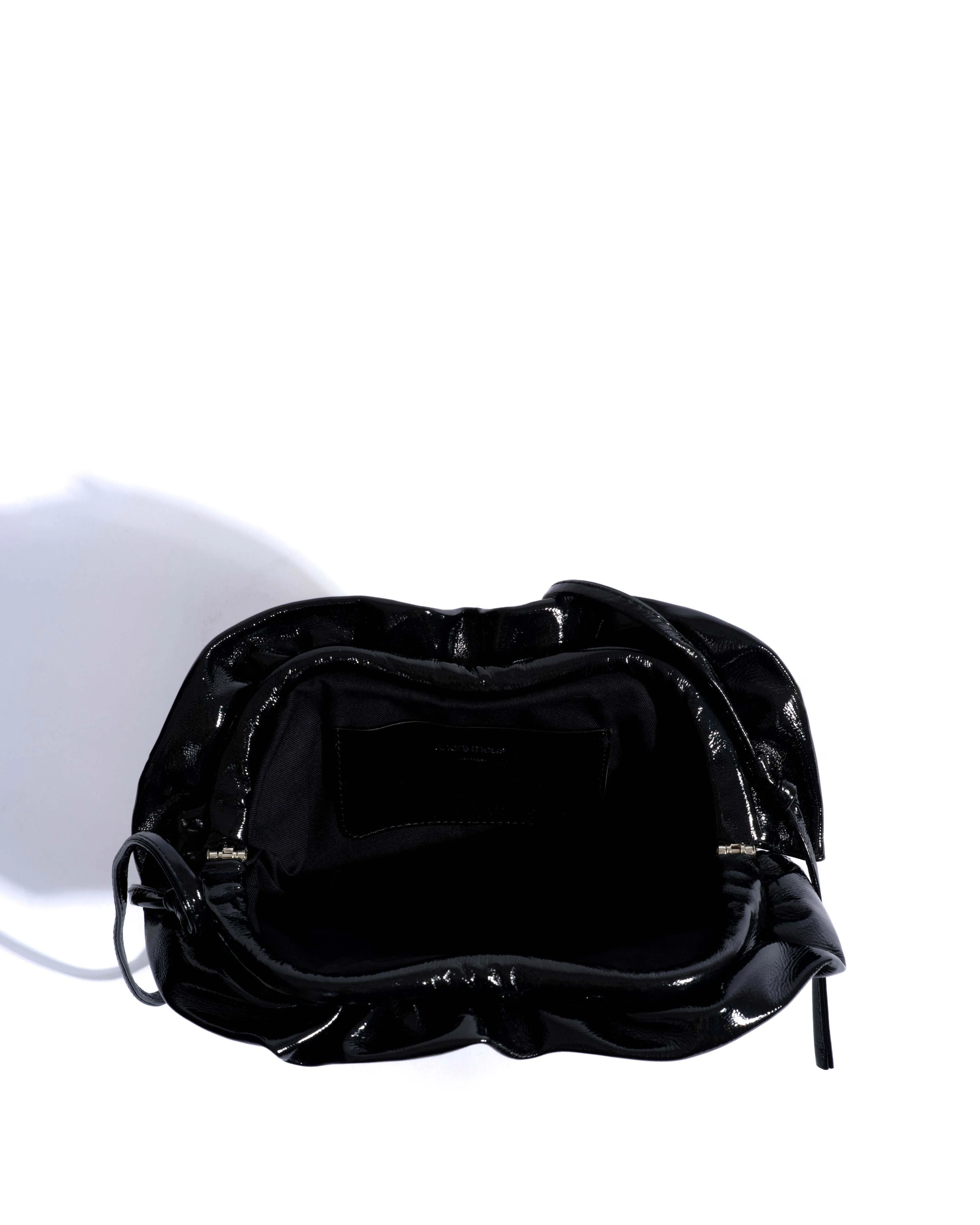 Zally heart bag Crinkled polished goat Black sold by Anonymous Copenhagen product image thumbnail 5