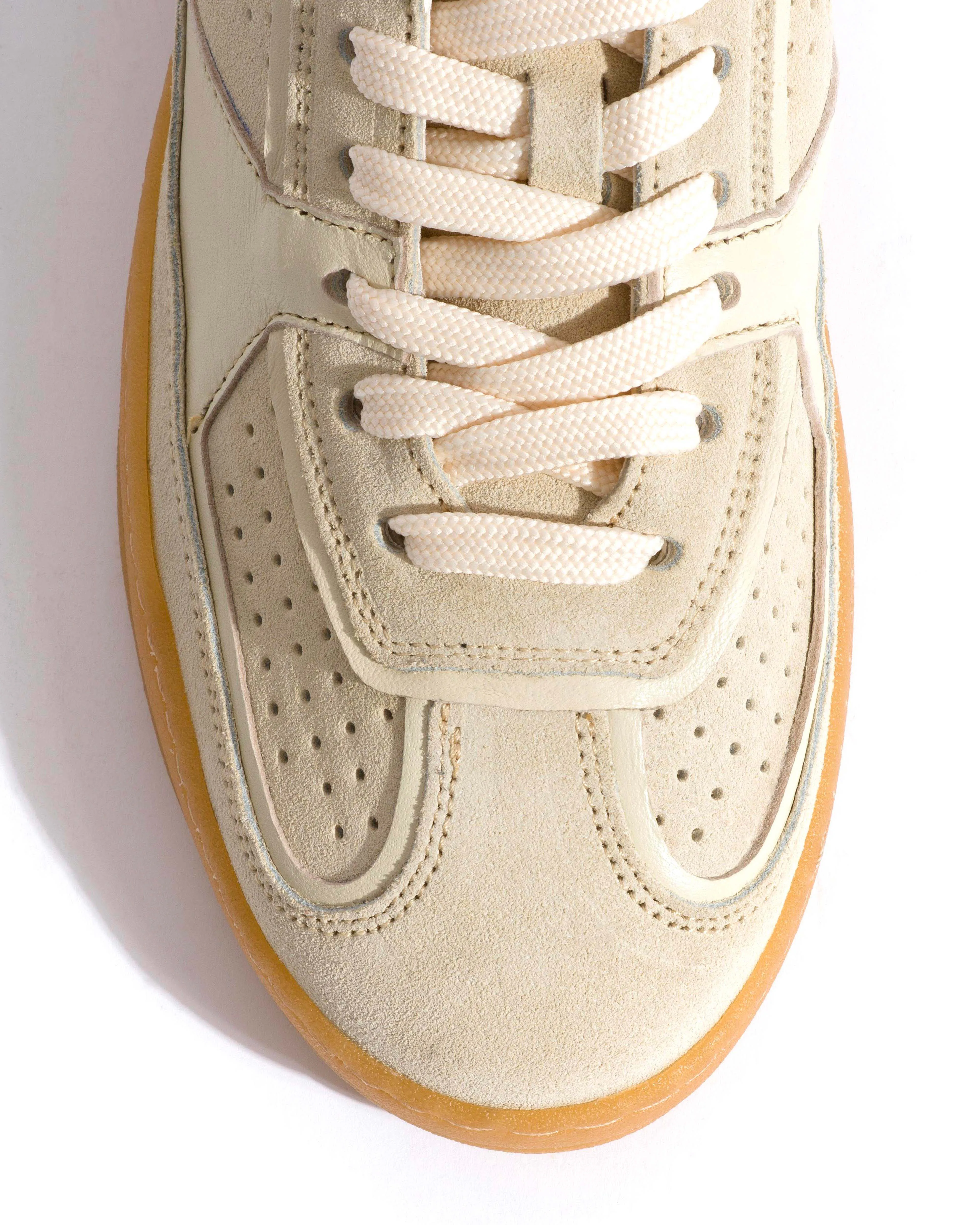 Dabbie Calf suede & sleek leather & boucle Antique white & white sand & pineapple ice sold by Anonymous Copenhagen product image thumbnail 5