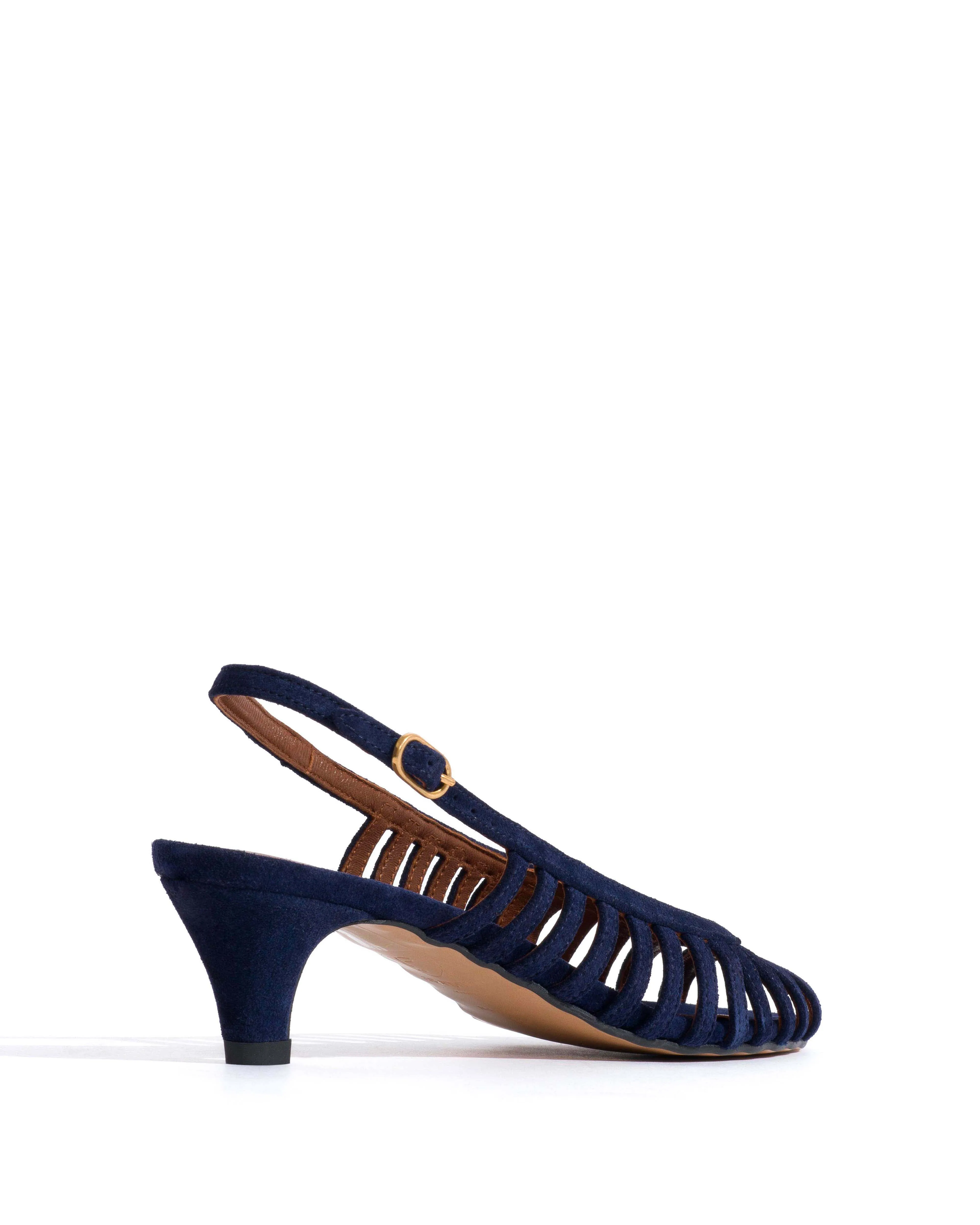 Carminho 40 stiletto Calf suede Ink blue sold by Anonymous Copenhagen product image thumbnail 3