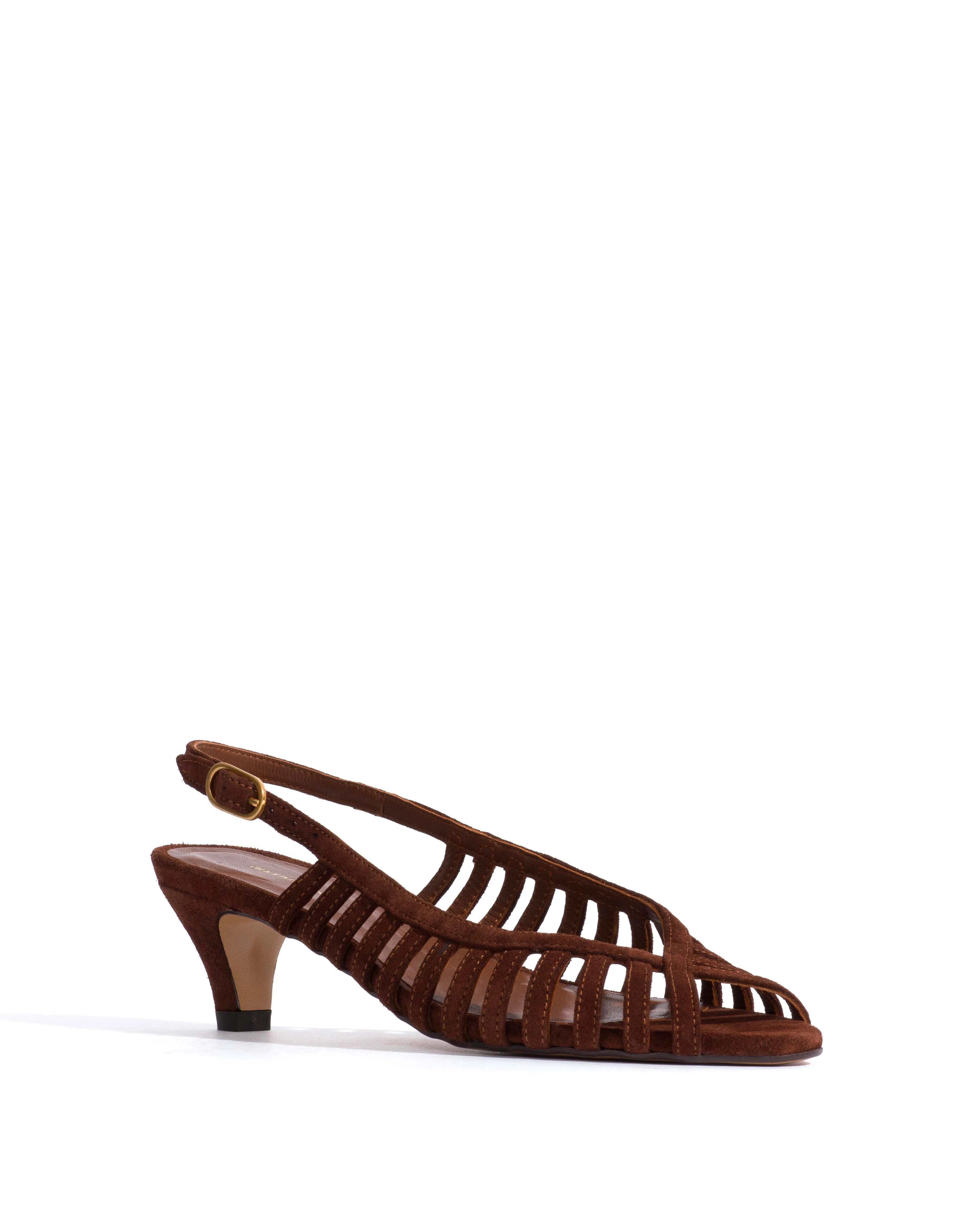 Carminho 40 stiletto Calf suede Chocolate sold by Anonymous Copenhagen product image thumbnail 2