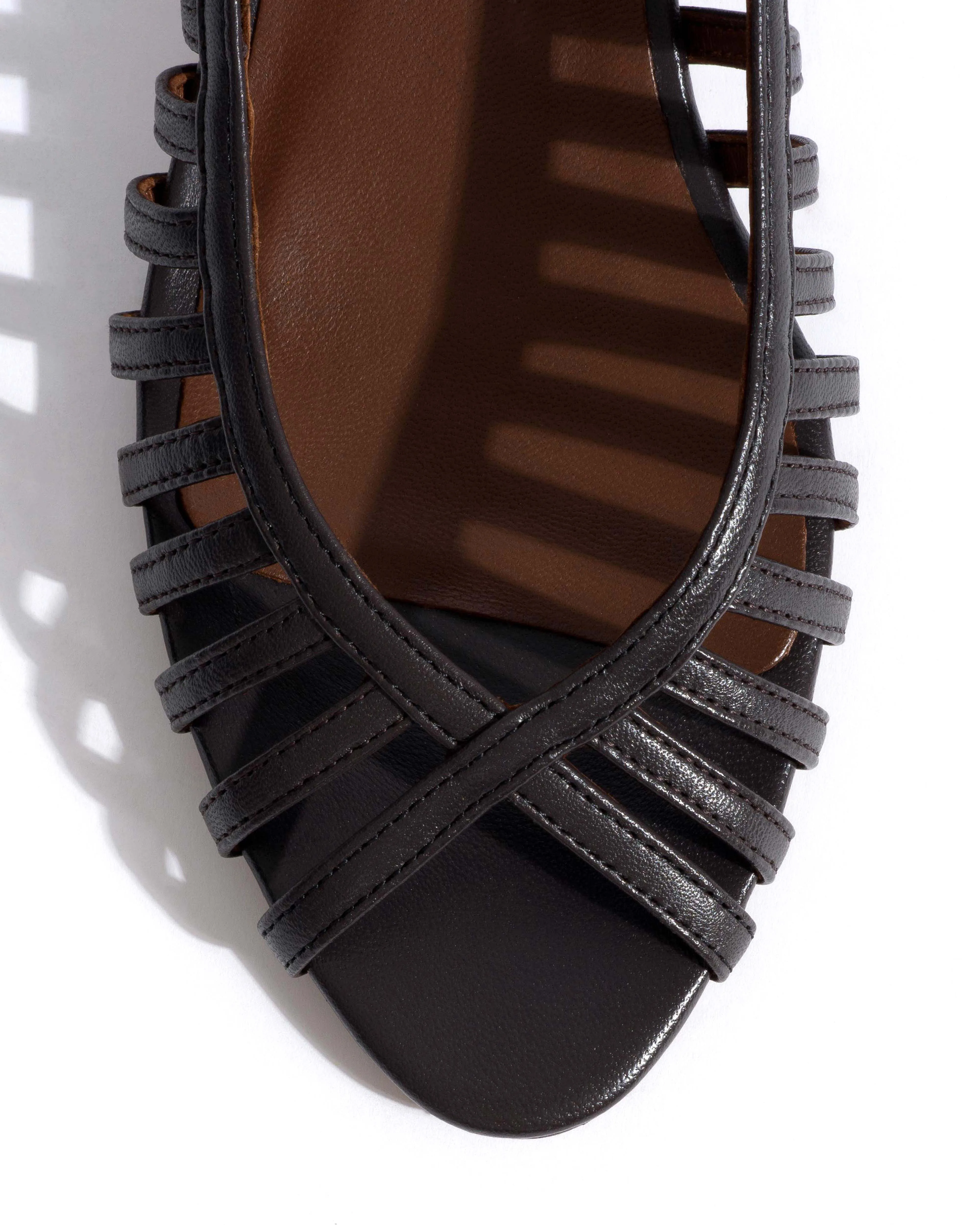 Carminho 40 stiletto Shiny lamb Espresso brown sold by Anonymous Copenhagen product image thumbnail 5