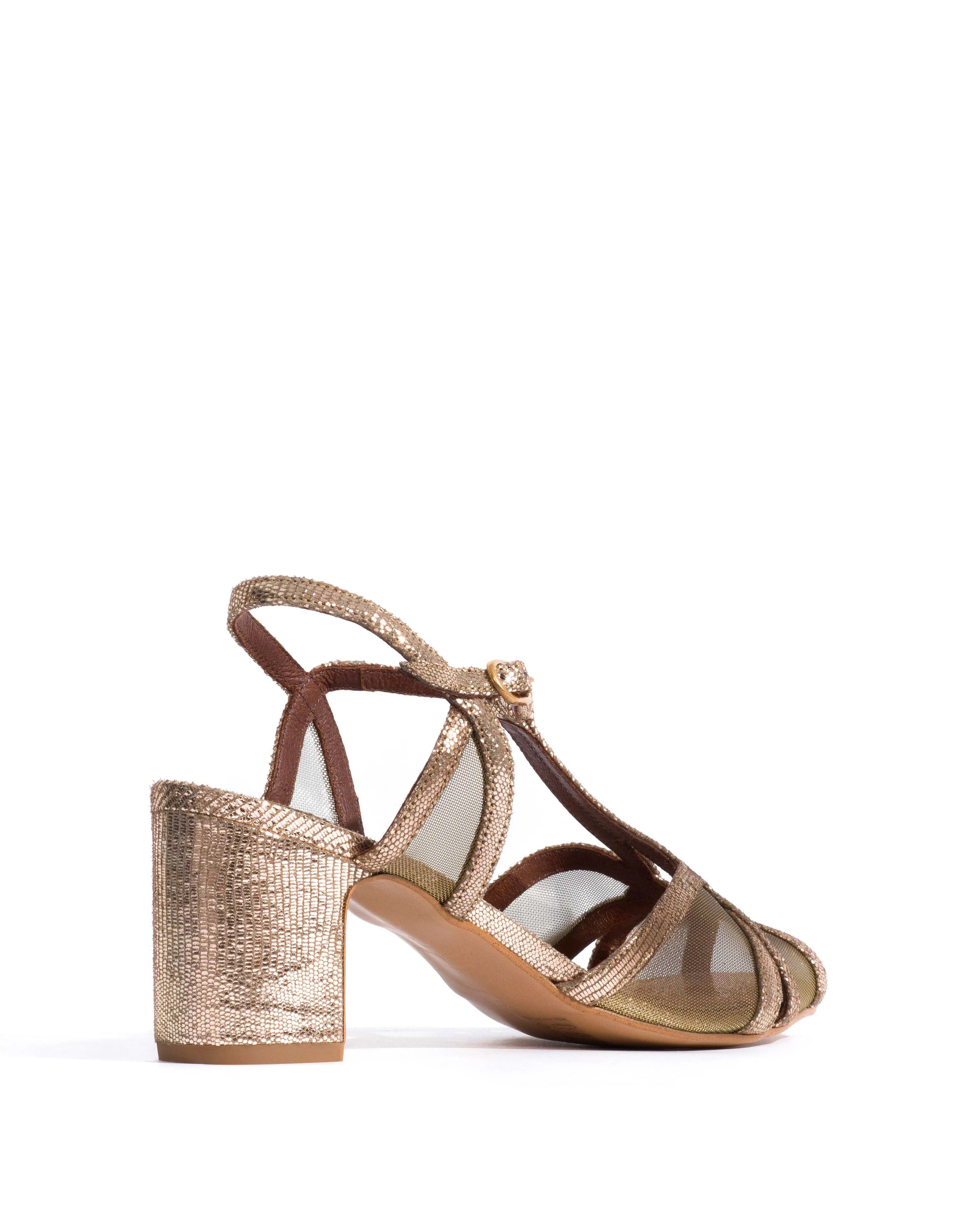 Therese 55 block mesh Lizard metallic goat & mesh Vintage champagne & gold sold by Anonymous Copenhagen product image thumbnail 3