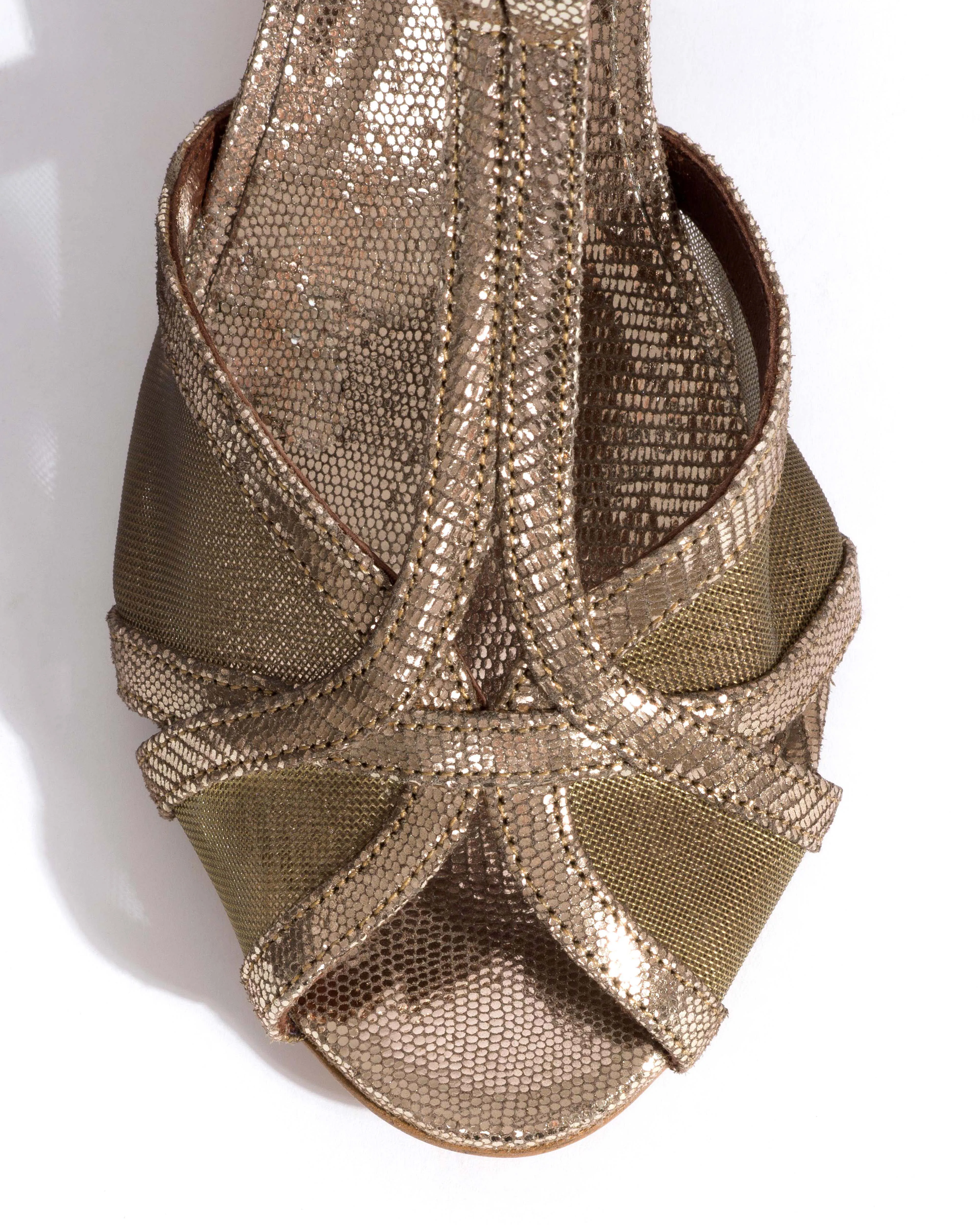 Therese 55 block mesh Lizard metallic goat & mesh Vintage champagne & gold sold by Anonymous Copenhagen product image thumbnail 5